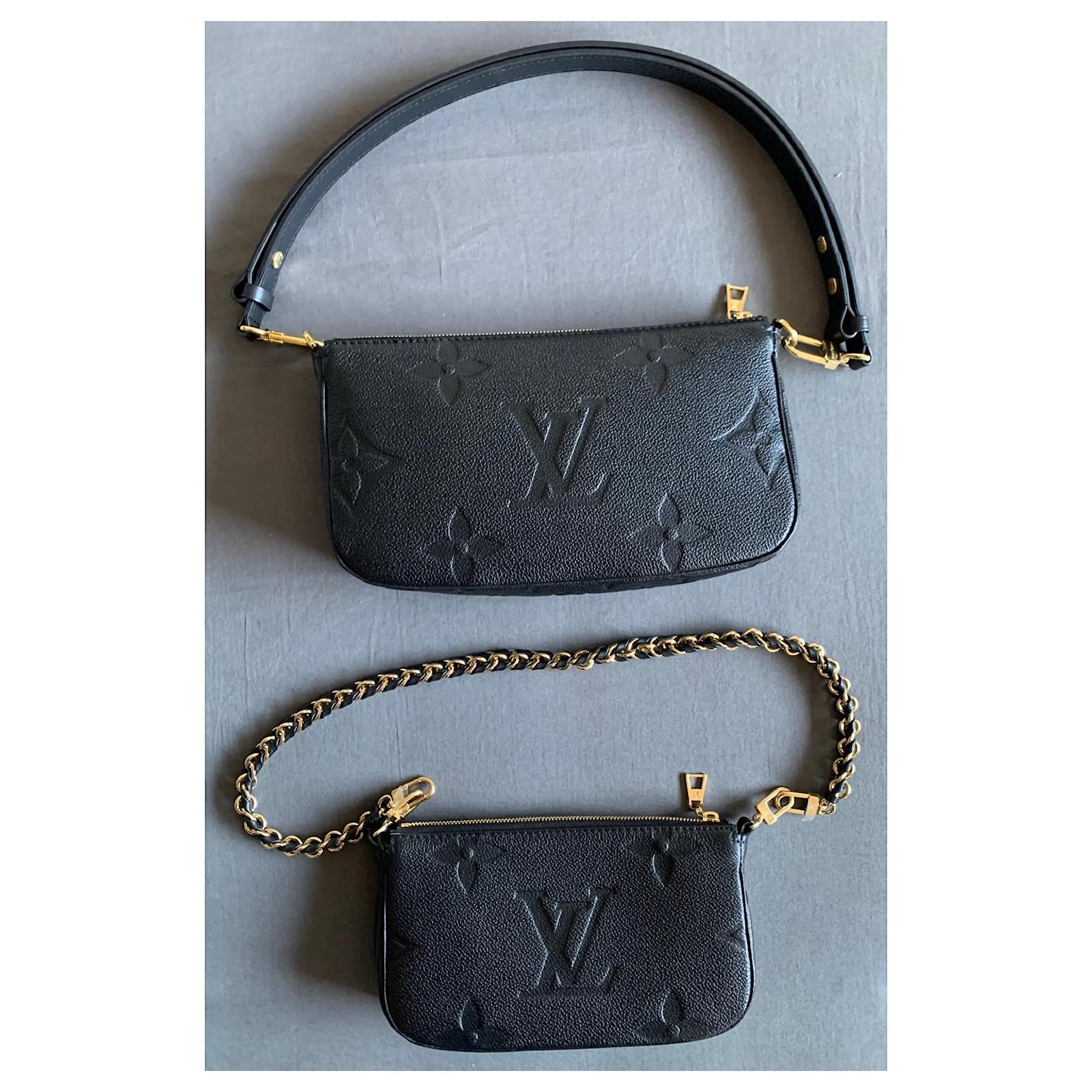 Louis Vuitton Bandouliere de cinta LV Preto Couro ref.783594 - Joli Closet