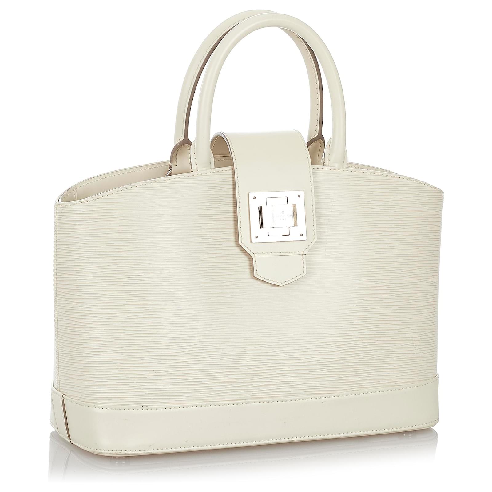 Twist Louis Vuitton White Epi Mirabeau GM Leather ref.420853 - Joli Closet