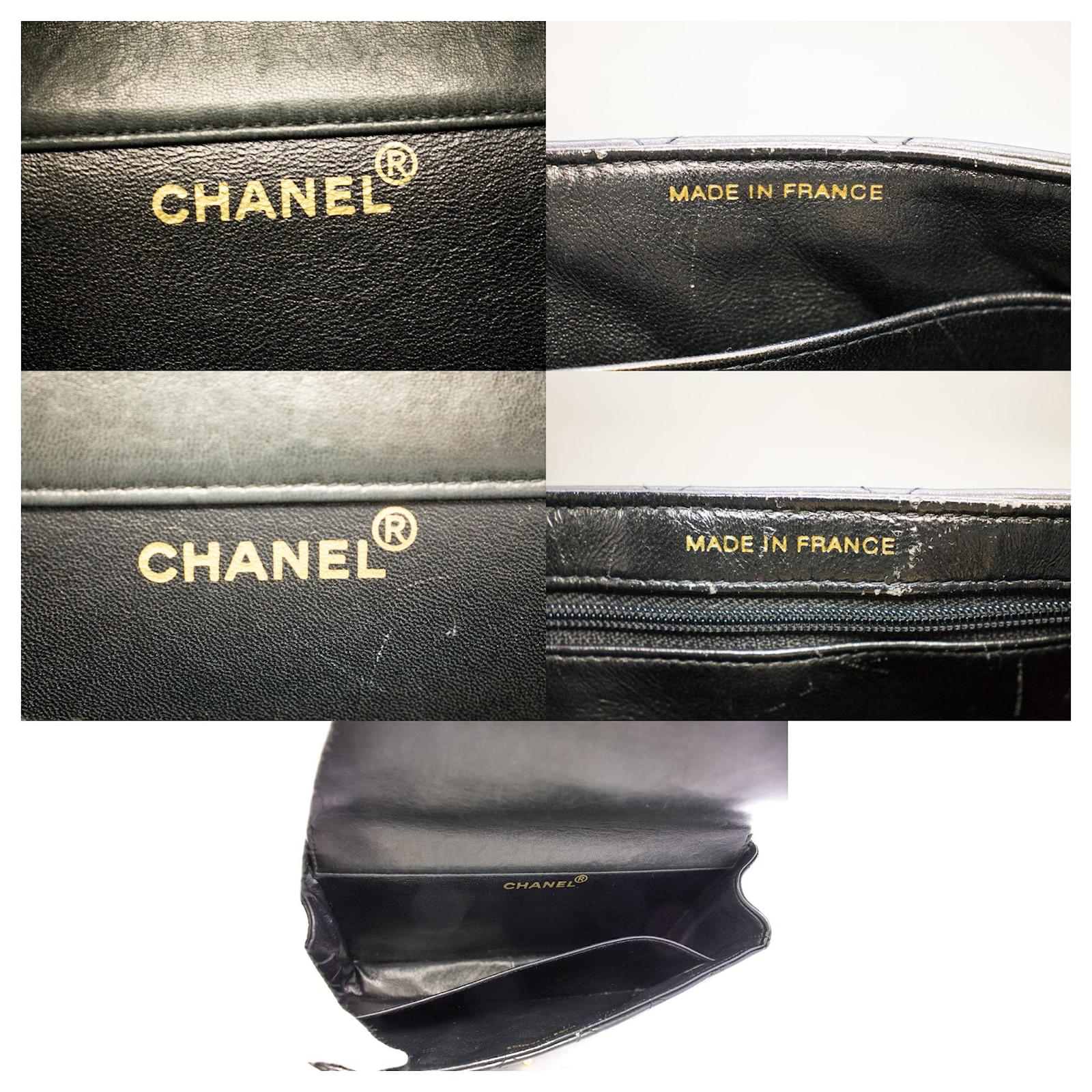 CHANEL Double Faces W Sided Chain Shoulder Bag Black Quilted Flap