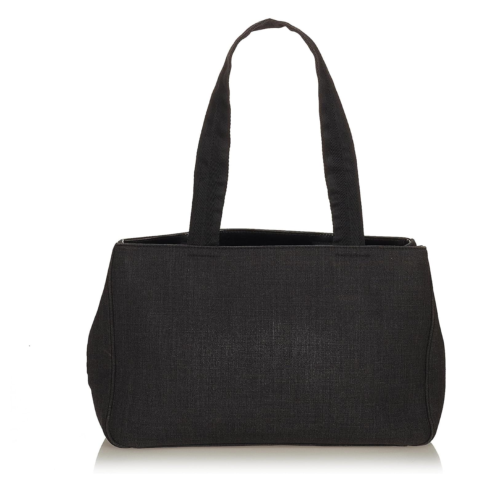 black canvas handbag