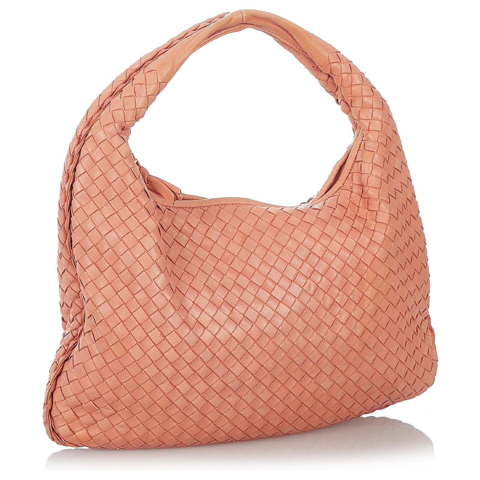 Bottega Veneta Orange Intrecciato Hobo Leather Pony-style calfskin  ref.927164 - Joli Closet