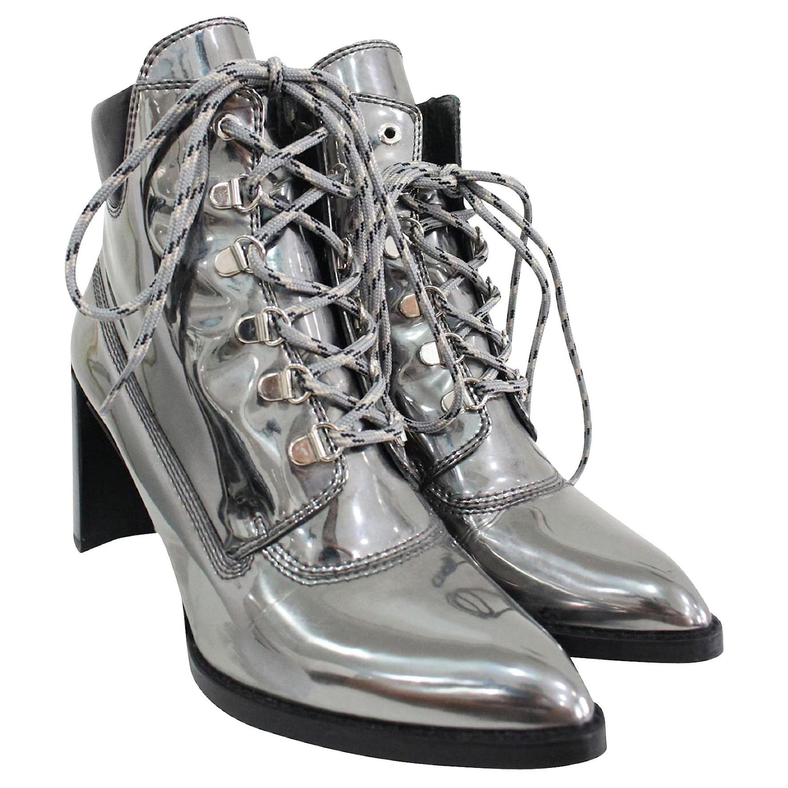 stuart weitzman silver boots