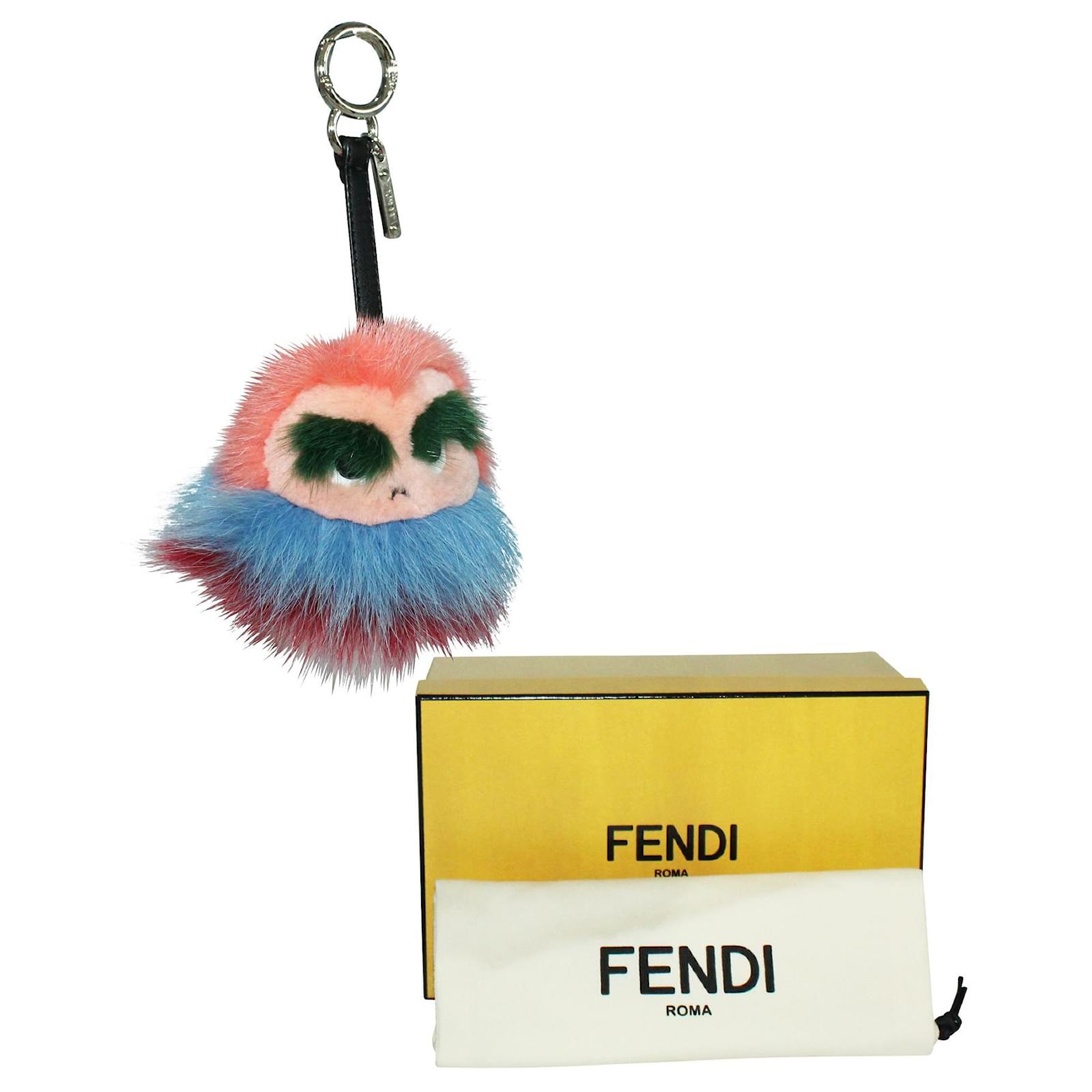 Bag bug faux fur bag charm Fendi Multicolour in Faux fur - 31173042