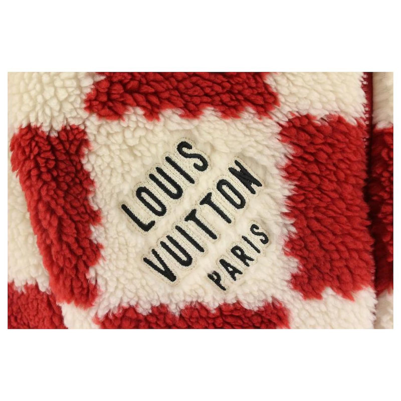 Louis Vuitton x Nigo Jacquard Damier Fleece Blouson Garnet Red Men's - FW21  - US