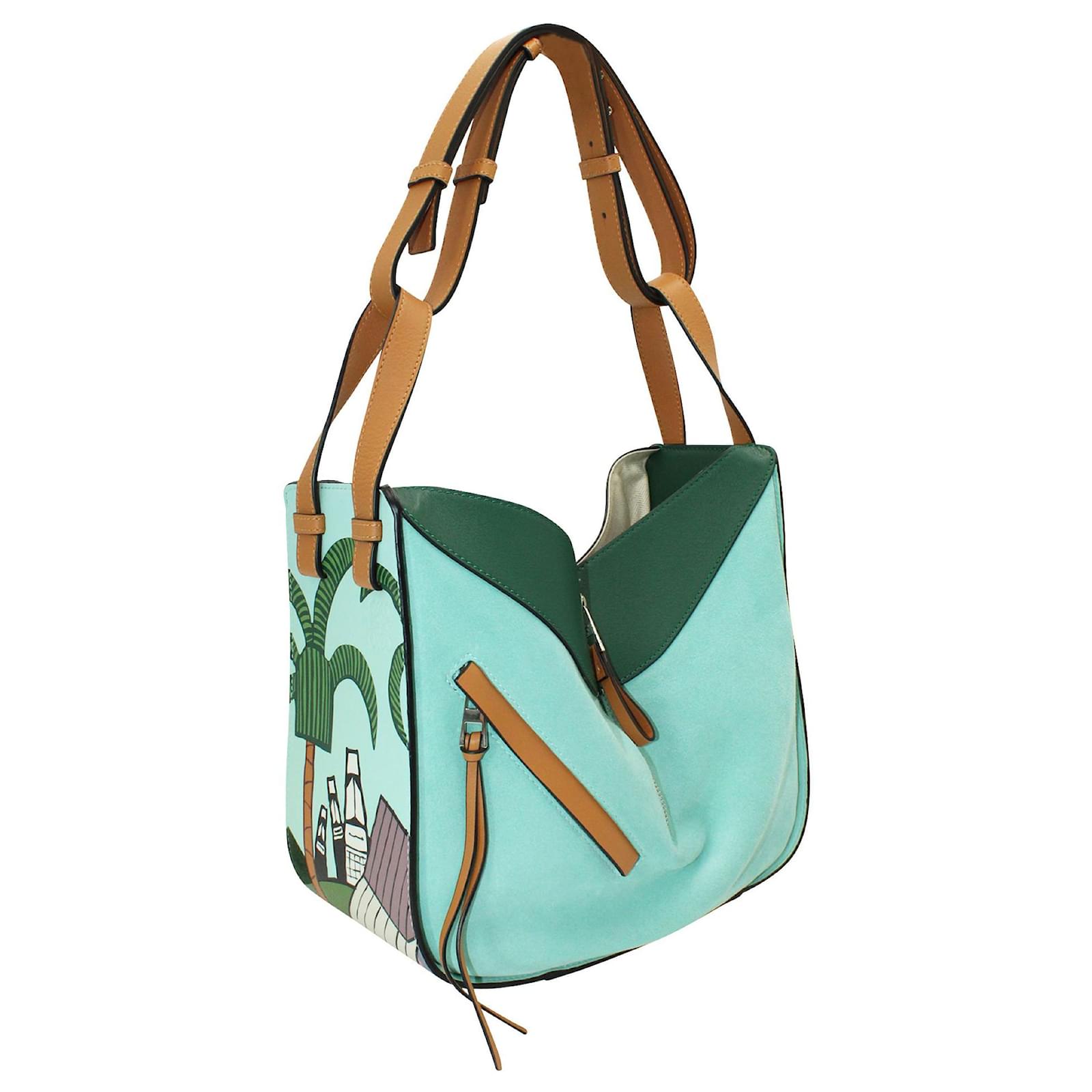 ロエベ LOEWE 巾着 KEN PRICE Easter  Loewe x Ken Price Hammock Easter Island Bag Leather ref.JC422881
