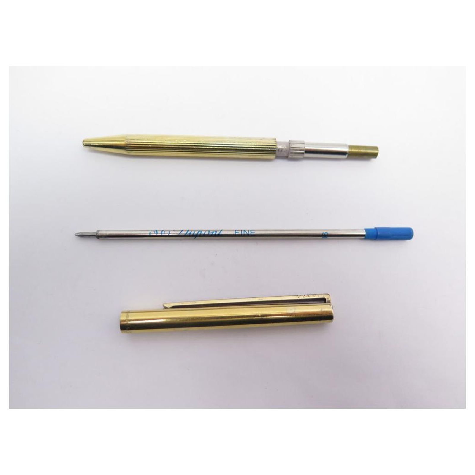 Stylo Bille Dupont Classique En Argent 925 Vermeil - Modèle Occasion Comme Neuf - Recharge Fournie - Fabriqué En France