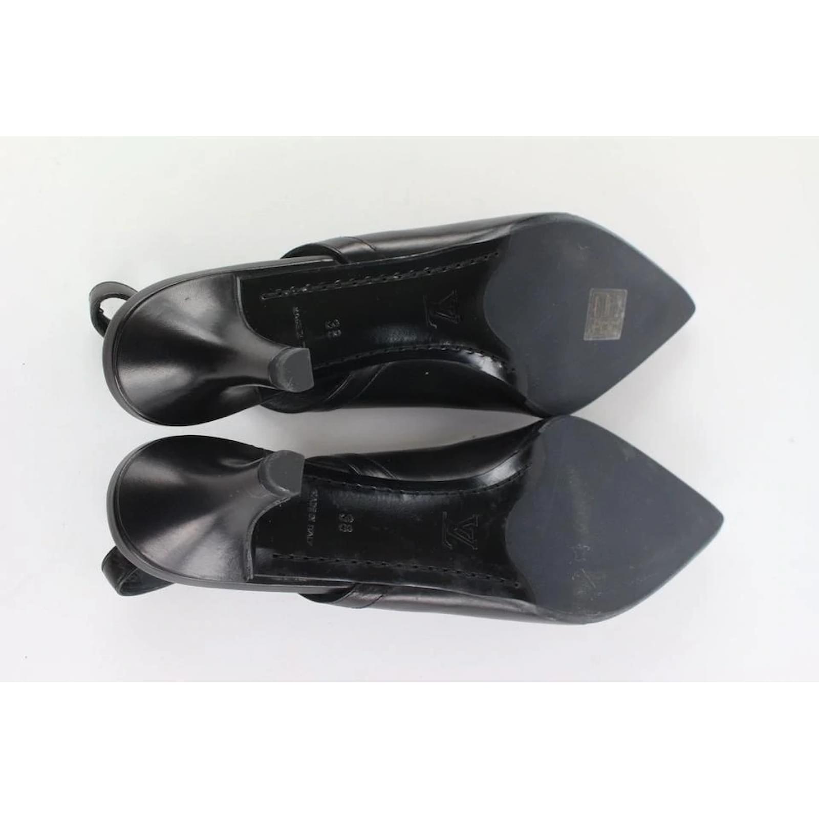 Louis Vuitton Women's 38 Black Leather Mule Heels 3lz1116 ref.423482 - Joli  Closet