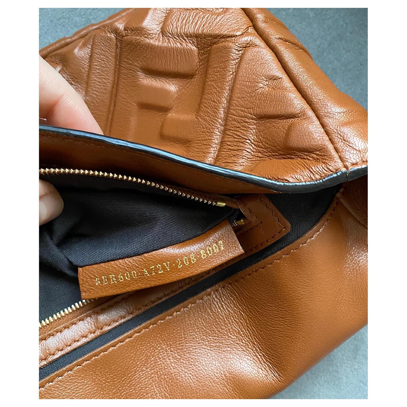 Baguette Fendi Handbags Brown Pink Silver hardware Leather Metal Cloth  ref.502457 - Joli Closet