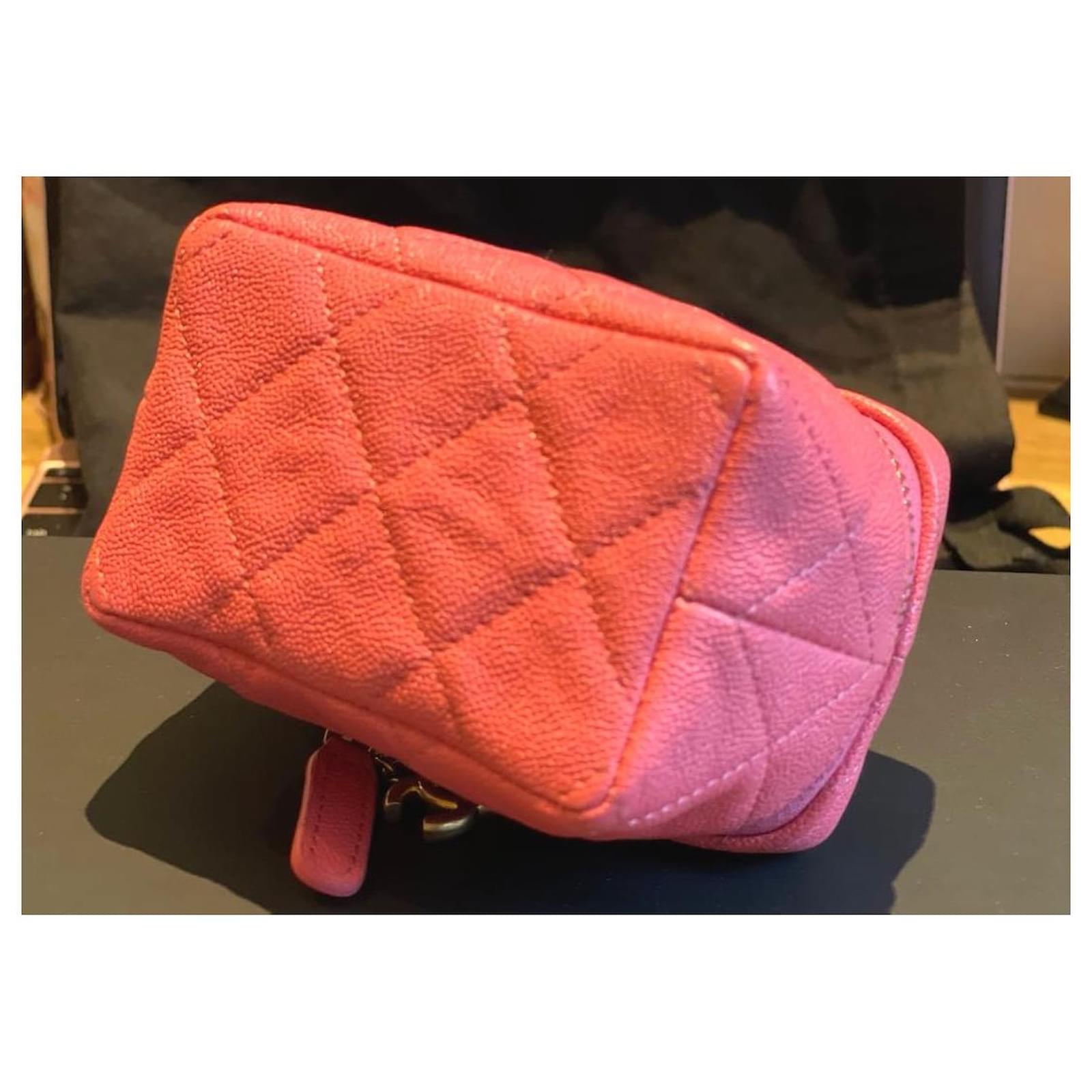 Chanel Pink micro Vanity bag Leather ref.423927 - Joli Closet