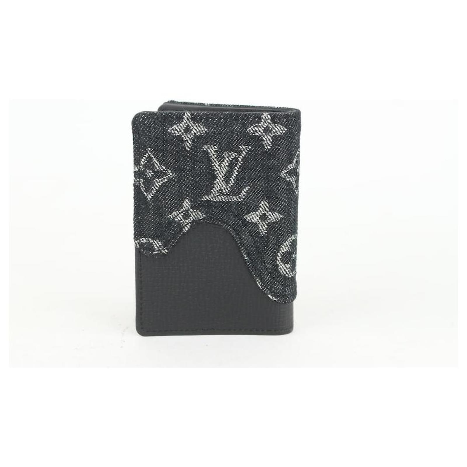 Louis Vuitton Nigo LV Made Black Monogram Denim Pocket Organizer Card  Wallet Leather ref.424406 - Joli Closet