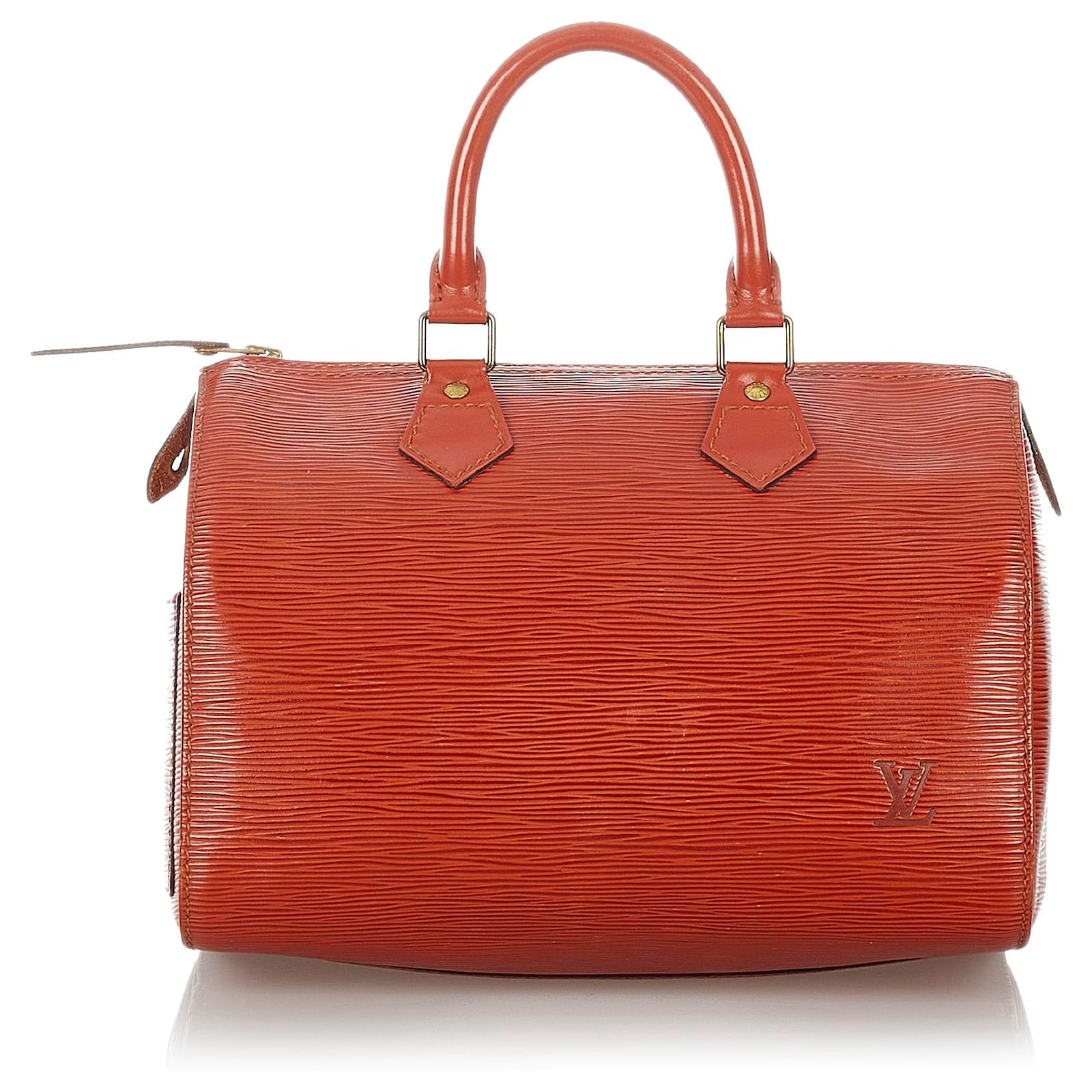 Louis Vuitton Orange Epi Speedy 25 Leather ref.424438 - Joli Closet