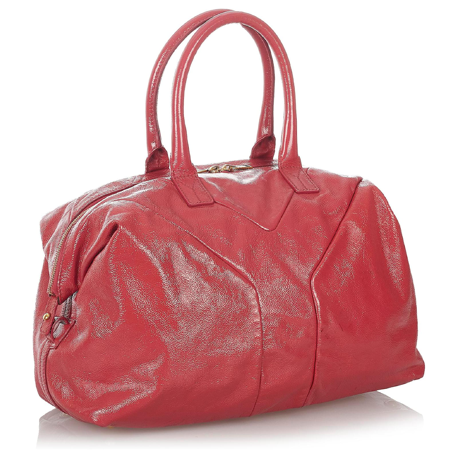 Yves Saint Laurent YSL Pink Easy Y Patent Leather Tote Bag ref 