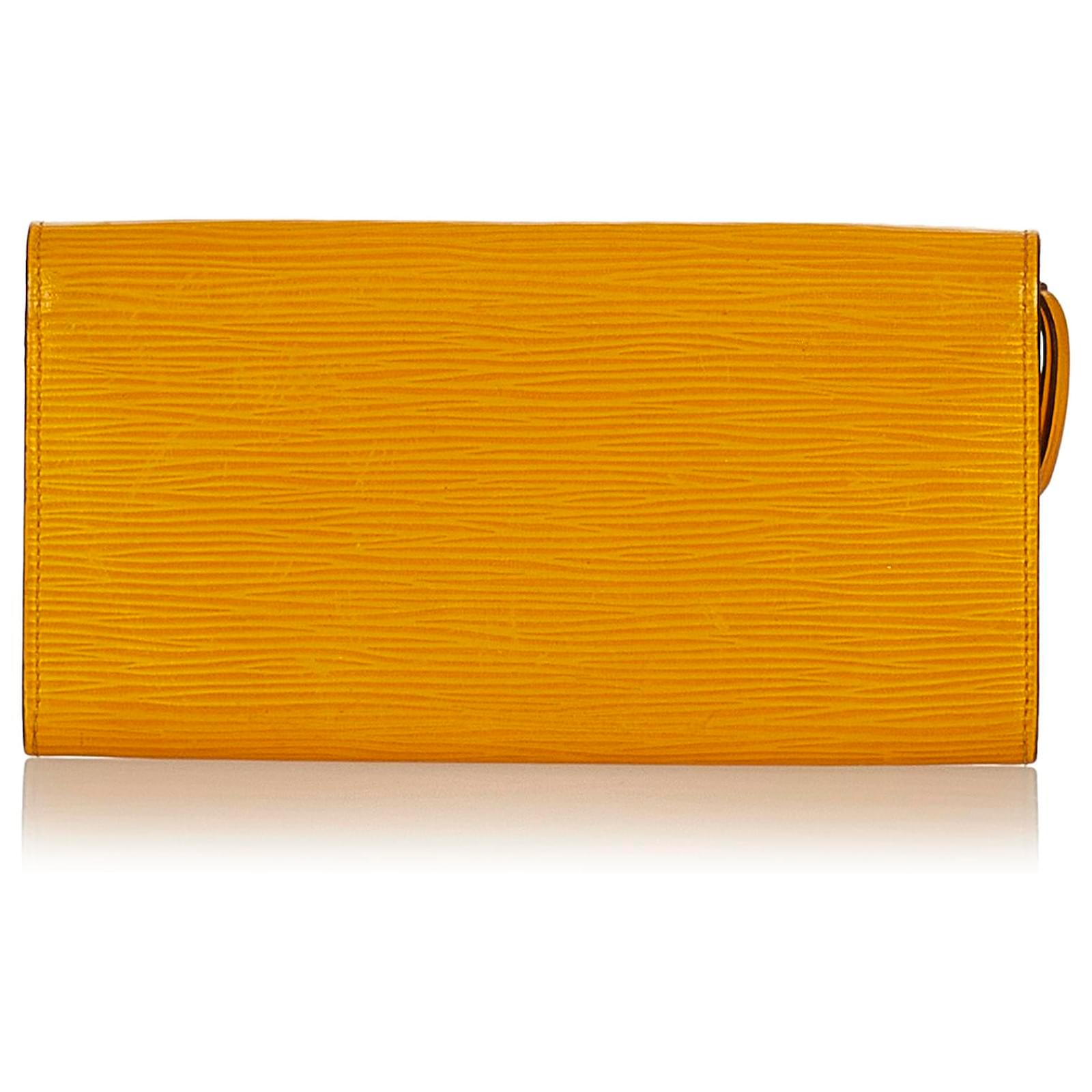 Emilie leather wallet Louis Vuitton Yellow in Leather - 34872867