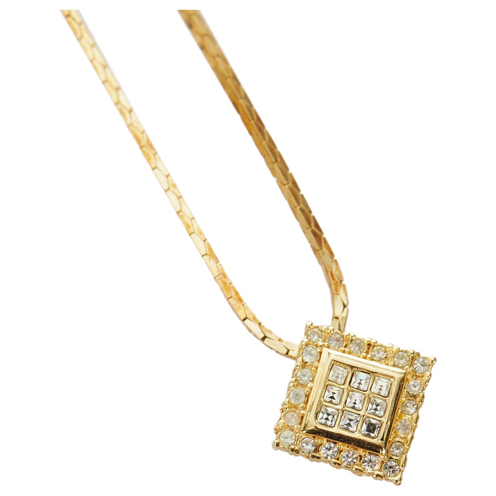 Pendentif En Métal Doré - Bijou Fantaisie Simple - Occasion