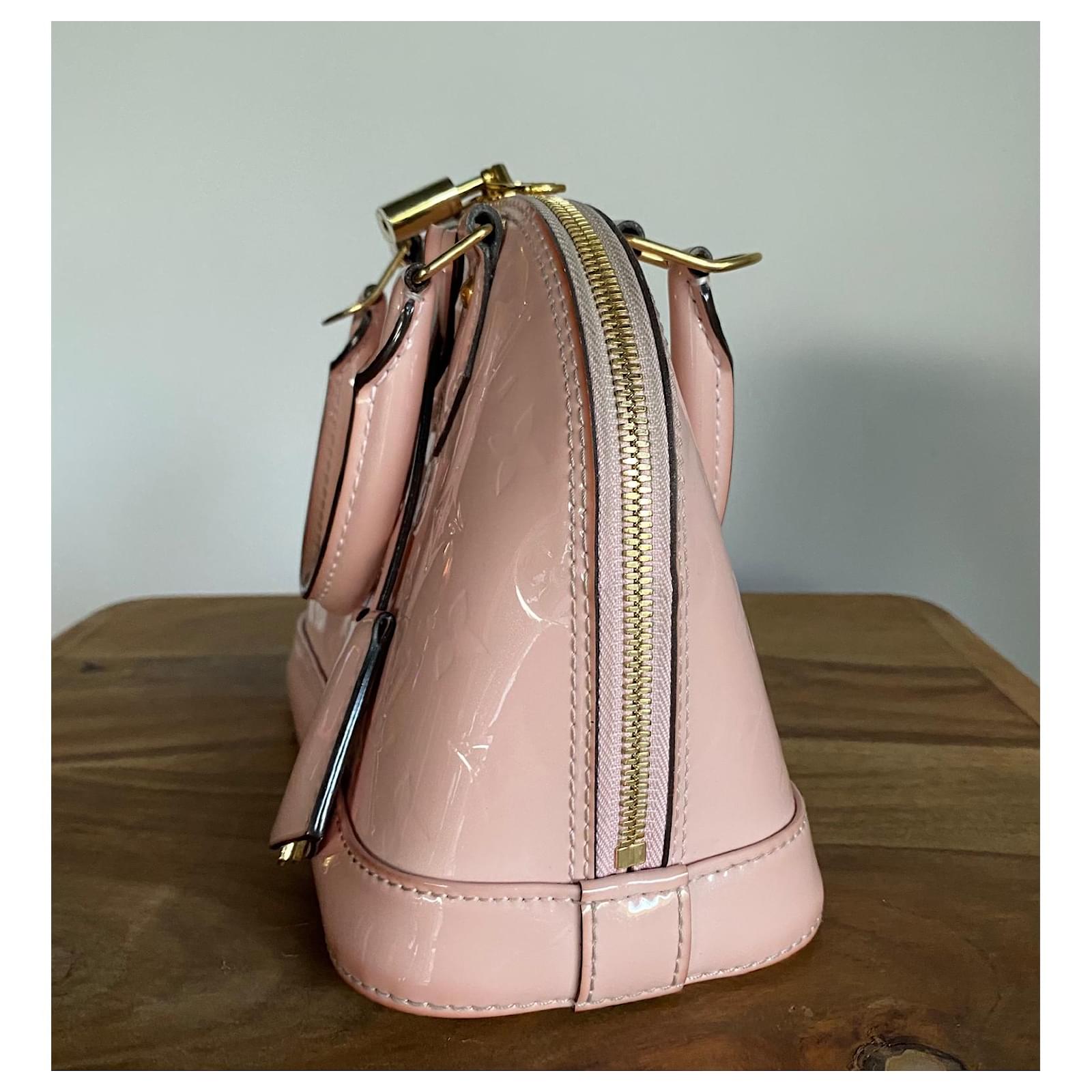 Louis Vuitton pink patent leather Alma monogram bag – Loop Generation