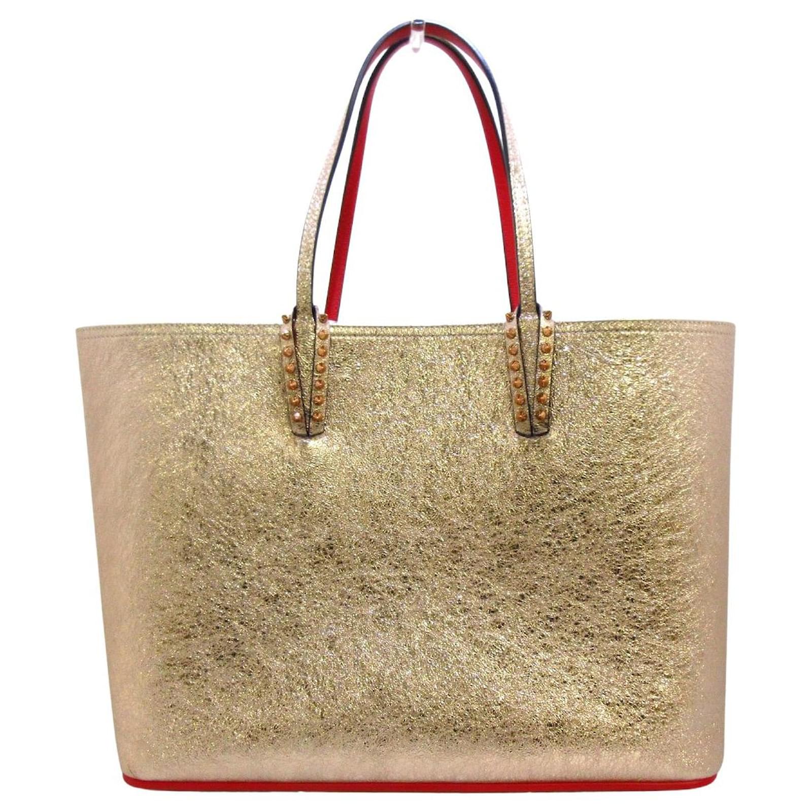 Christian Louboutin Tote bag Golden Patent leather ref.425095 - Joli Closet