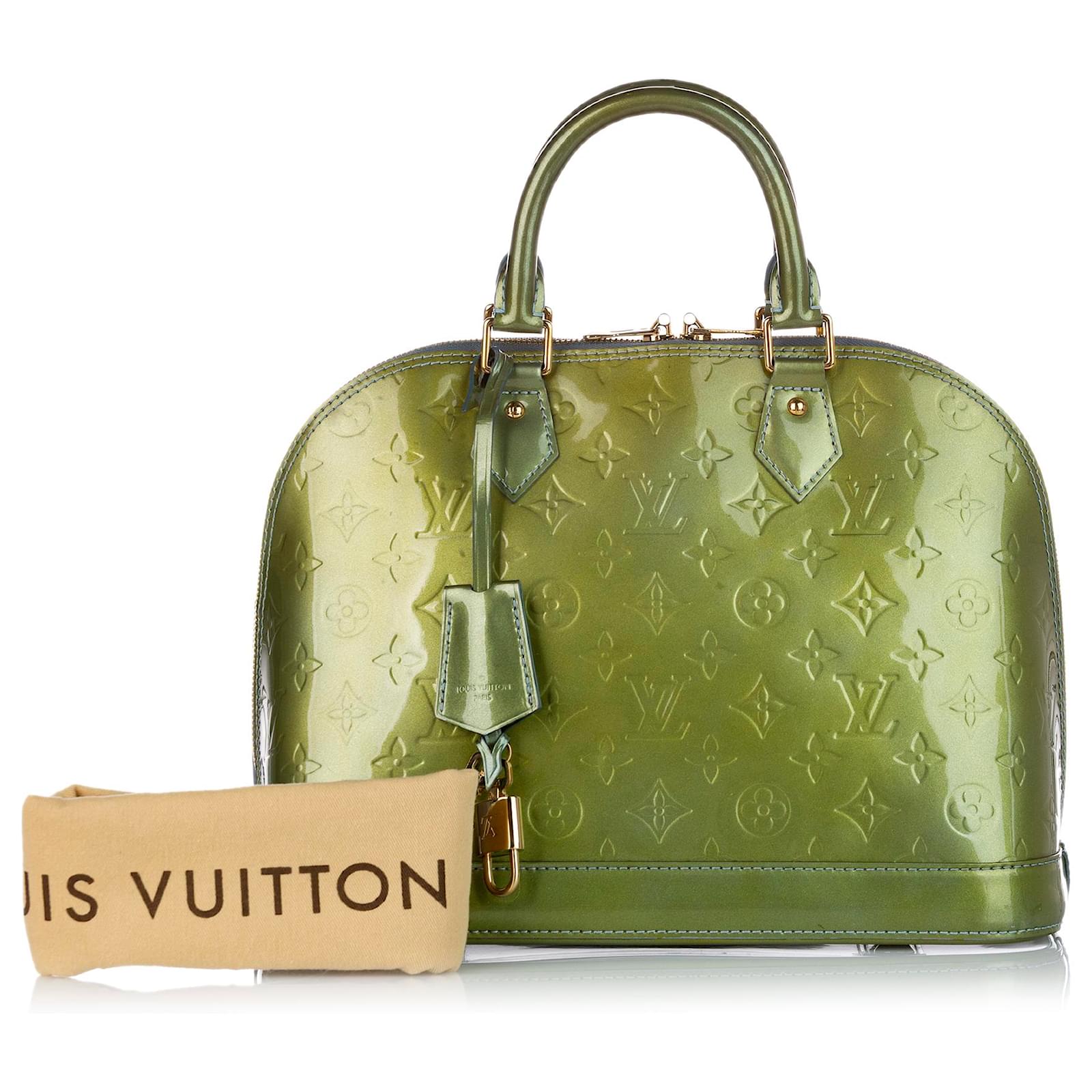 Louis Vuitton Green Vernis Alma PM Leather Patent leather ref.425431 - Joli  Closet