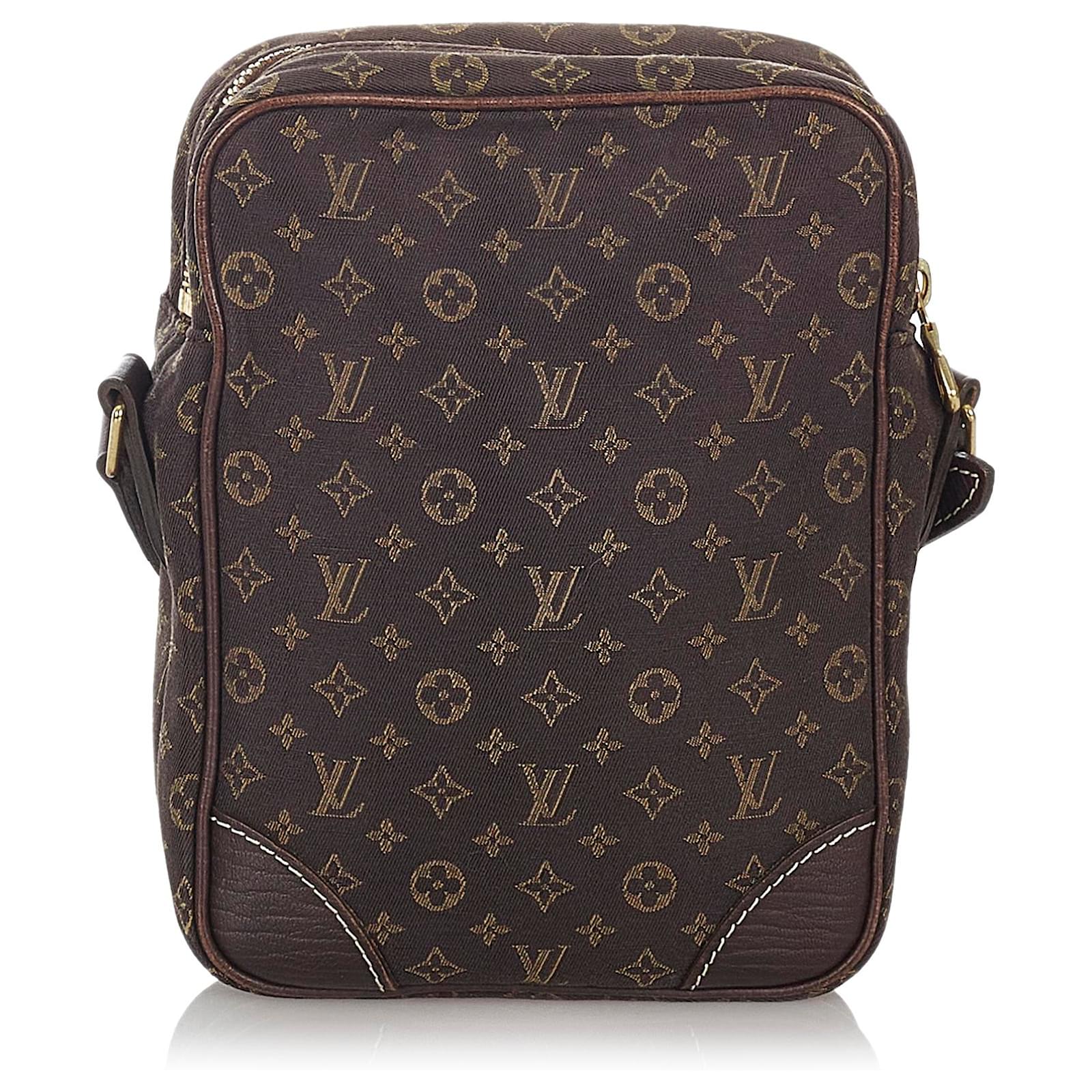Brown Louis Vuitton Monogram Mini Lin Danube Crossbody Bag