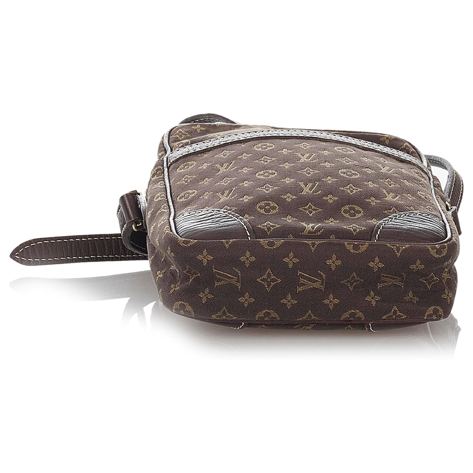 Louis Vuitton Brown Monogram Mini Lin Danube Dark brown Leather Cotton  Pony-style calfskin Cloth ref.425444 - Joli Closet