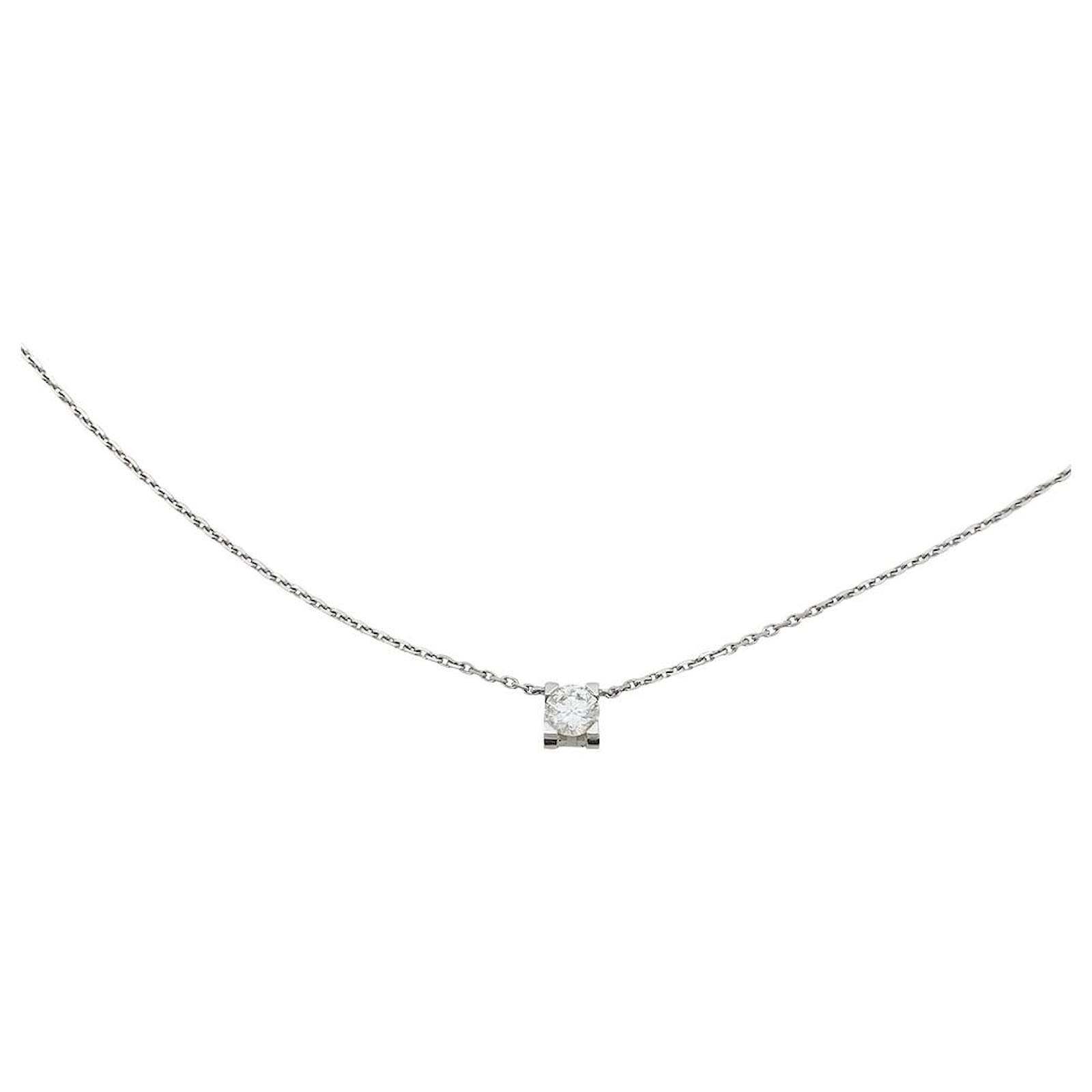 typhoon Cooperation Pack to put C de Cartier necklace in white gold, diamond. ref.425804 - Joli Closet