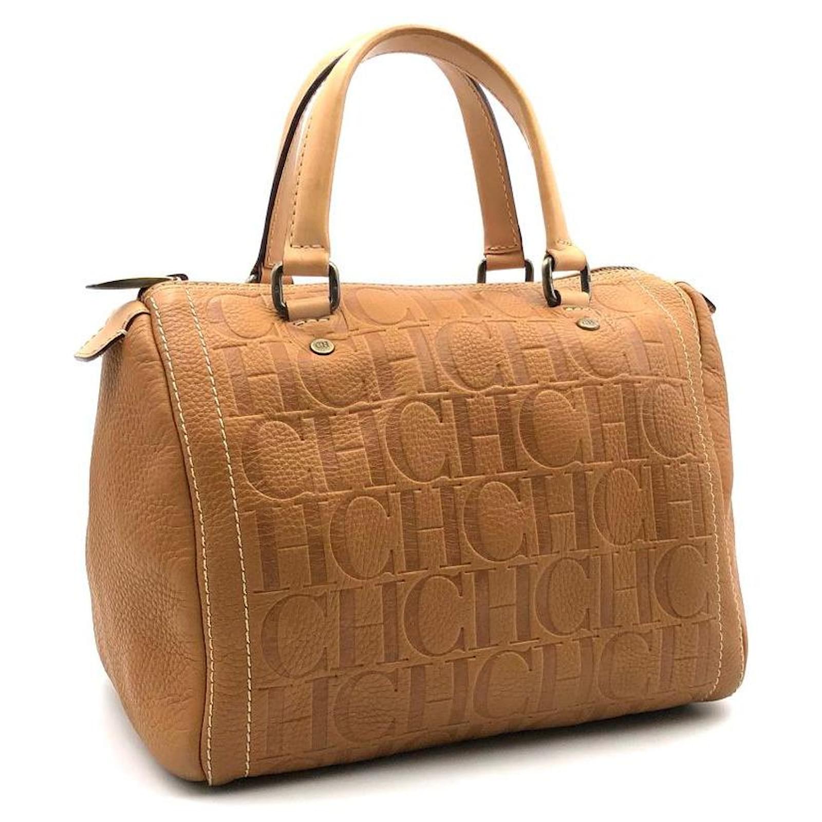 Carolina Herrera Handbag Brown Cloth ref.31206 - Joli Closet