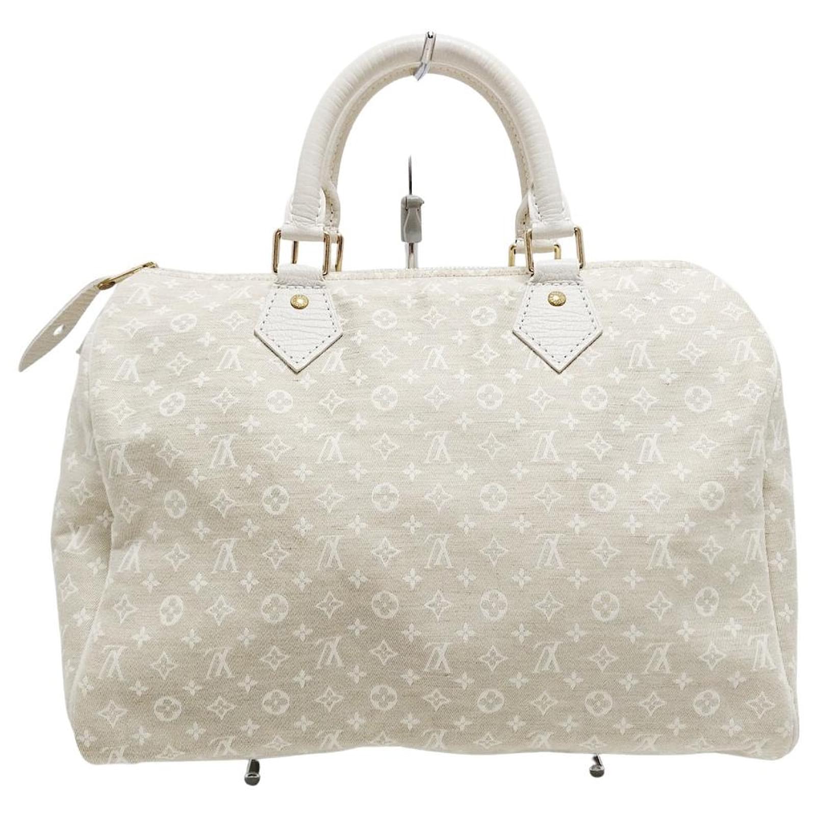 Louis Vuitton Woman Handbag Speedy 30 Beige Fabric For Sale at 1stDibs