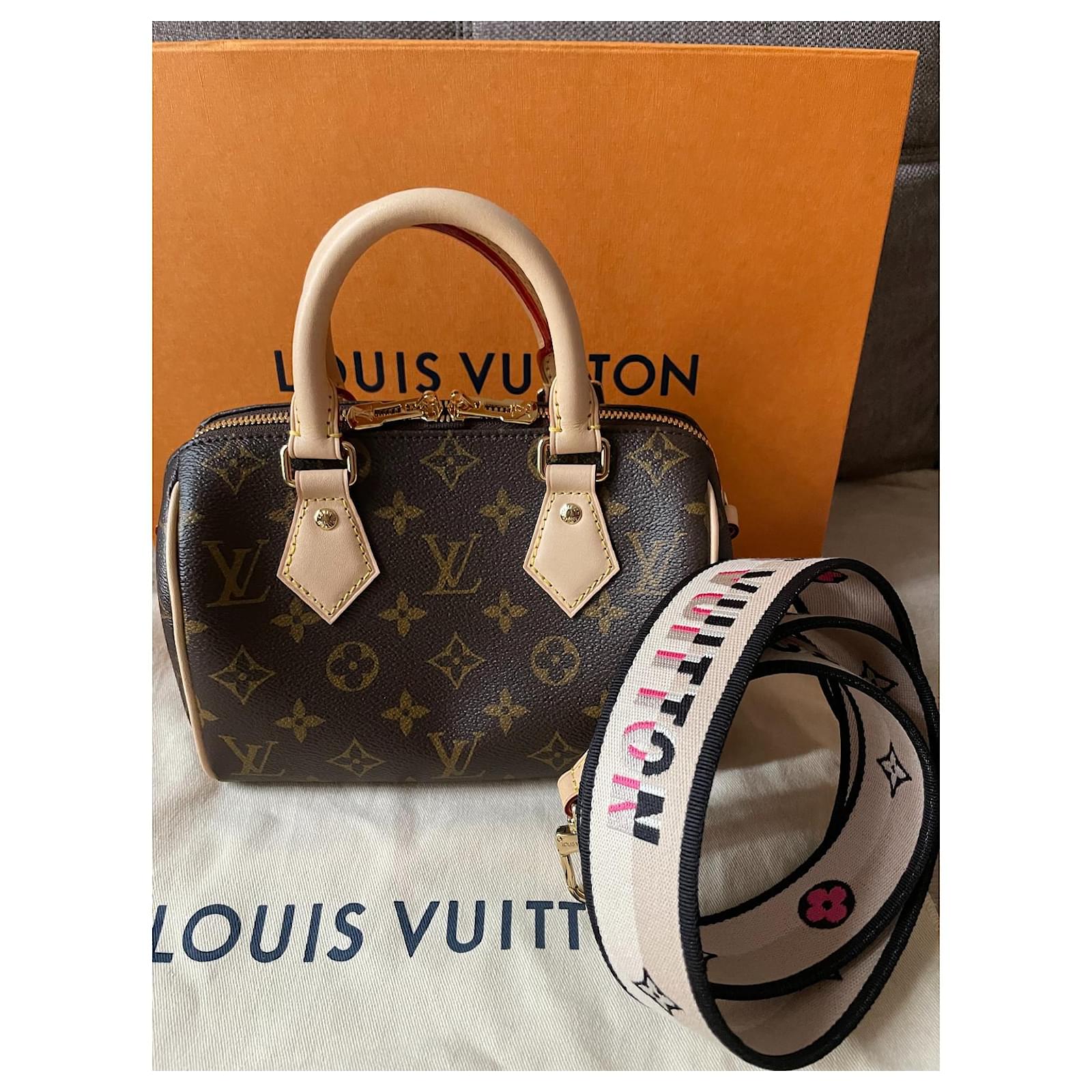 Speedy 20 Louis Vuitton Neuf shoulder strap new sold out Brown