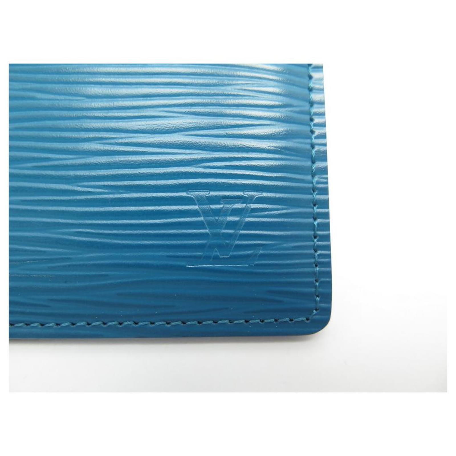 NEW LOUIS VUITTON CARD HOLDER SIMPLE CYAN BLUE PPE LEATHER CARD HOLDER BOX  ref.426582 - Joli Closet