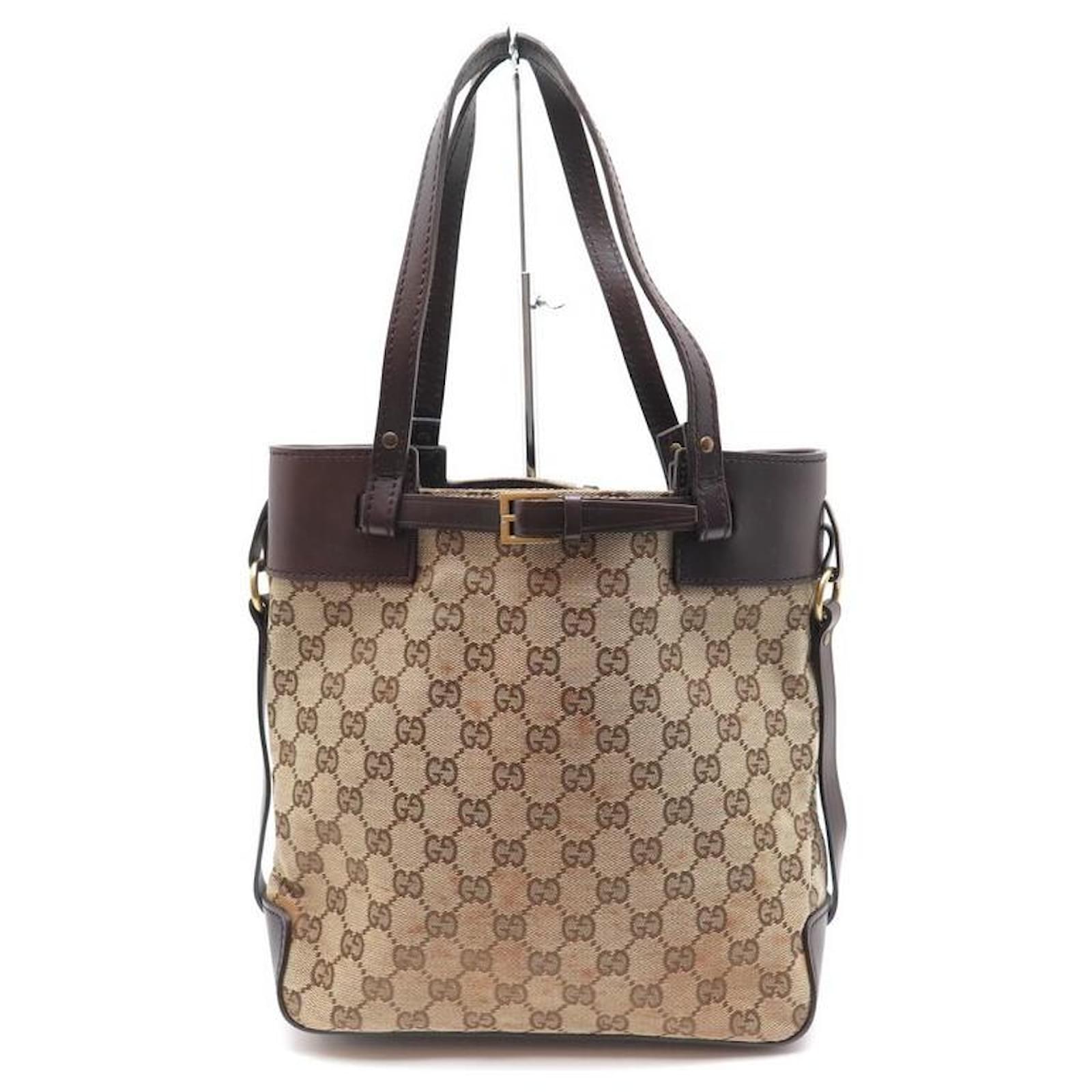 Gucci handbag bag 107757 GUCCISSIMA HAND BAG PURSE MONOGRAM CANVAS Tote  Brown Leather ref.426629 - Joli Closet