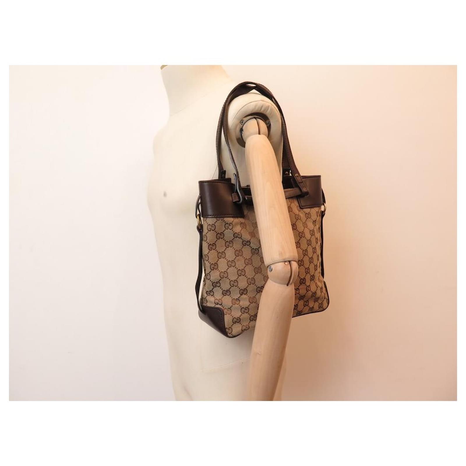 Gucci handbag bag 107757 GUCCISSIMA HAND BAG PURSE MONOGRAM CANVAS Tote  Brown Leather ref.426629 - Joli Closet