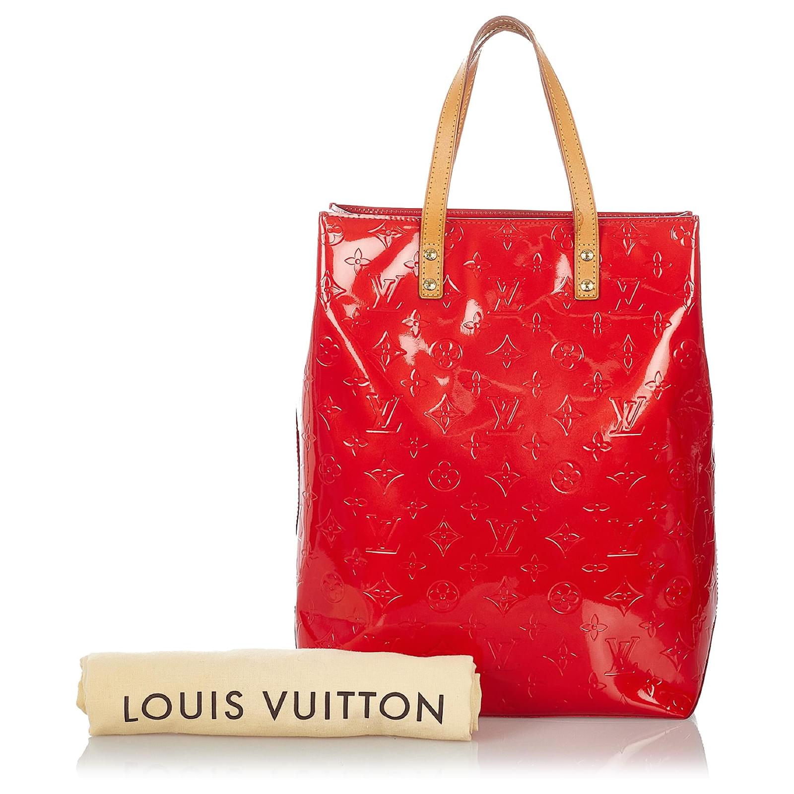 Louis Vuitton Vernis Reade MM Small Tote Hand Bag in Red Colour