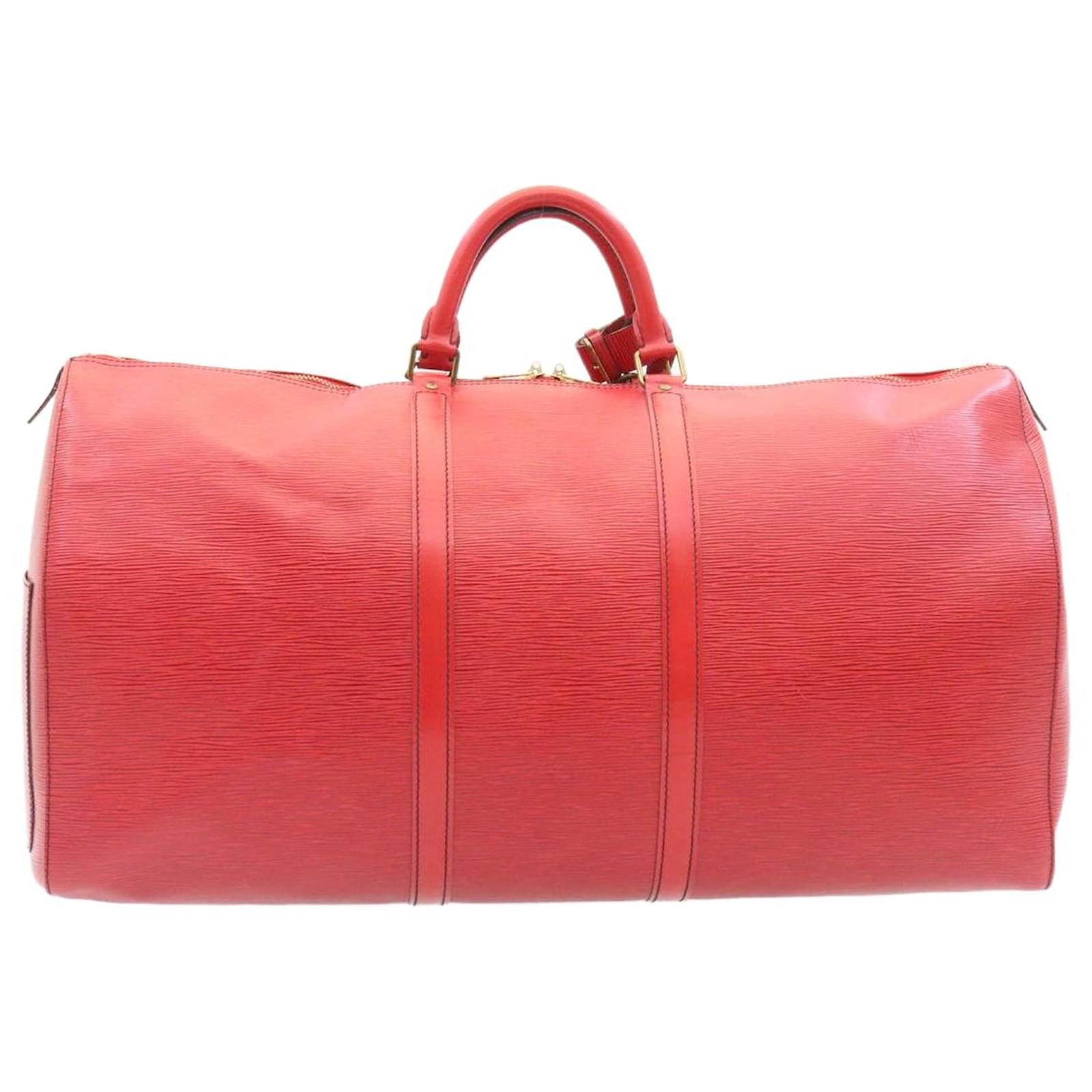 louis vuitton travel bag Red Leather ref.427100 Joli Closet