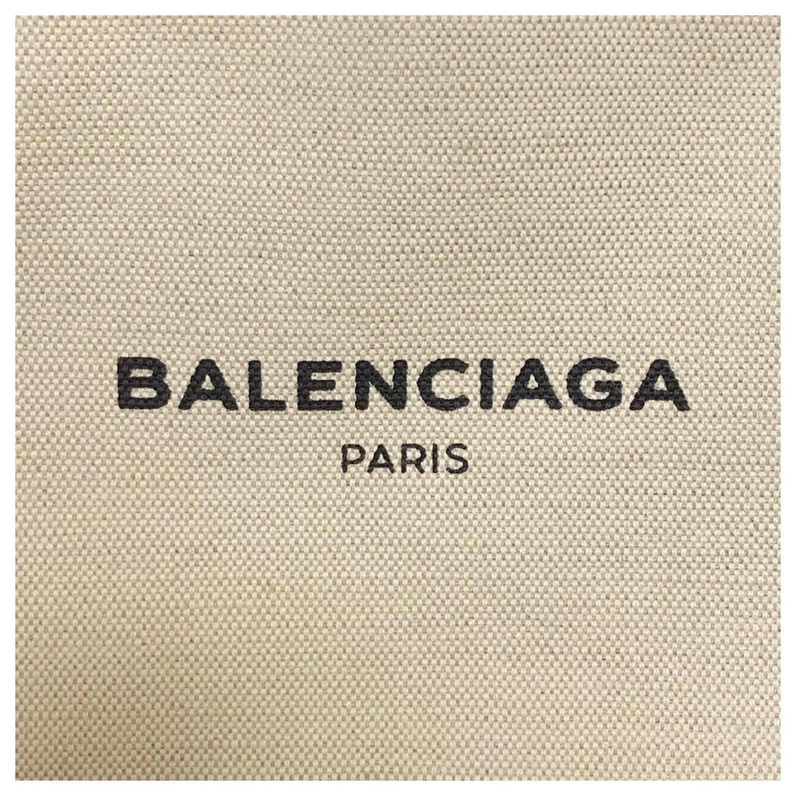 Balenciaga White Navy Clip M Clutch Bag Black Leather Cloth Pony