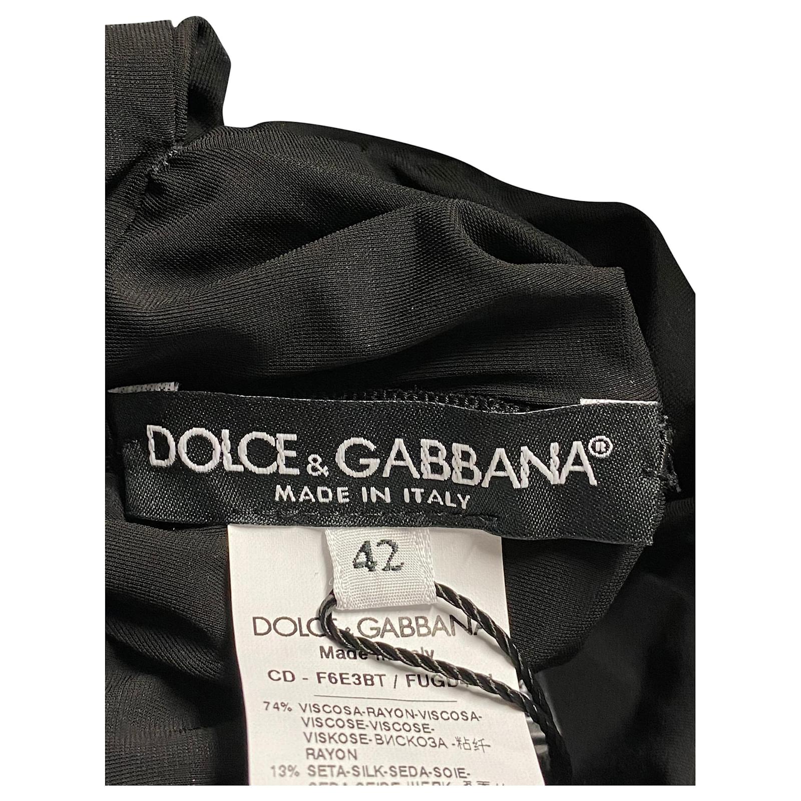 Dolce & Gabbana Ruched Cut-out Mini Dress in Black Viscose Cellulose ...