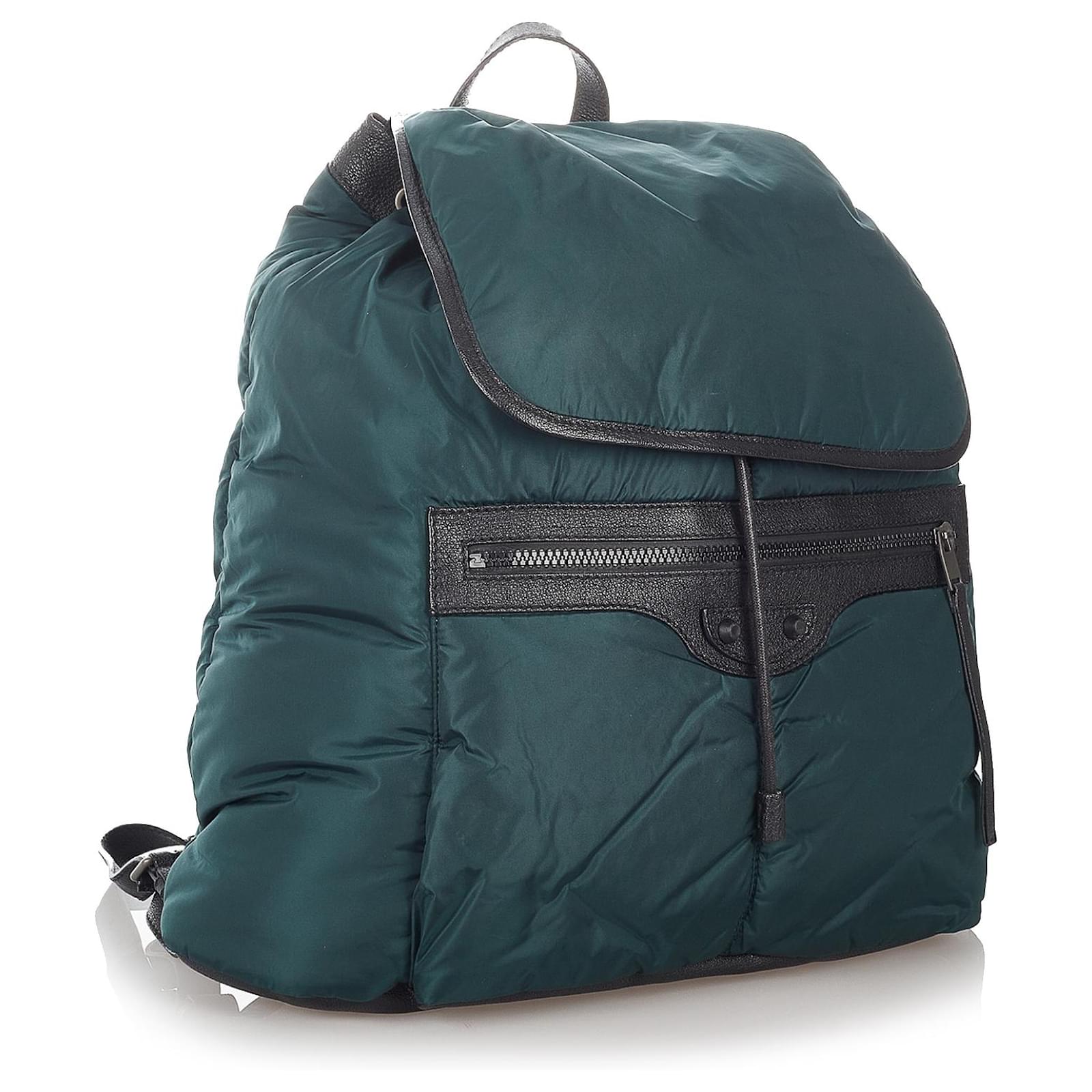 Balenciaga Green Motocross Classic Traveler S Backpack Black Dark