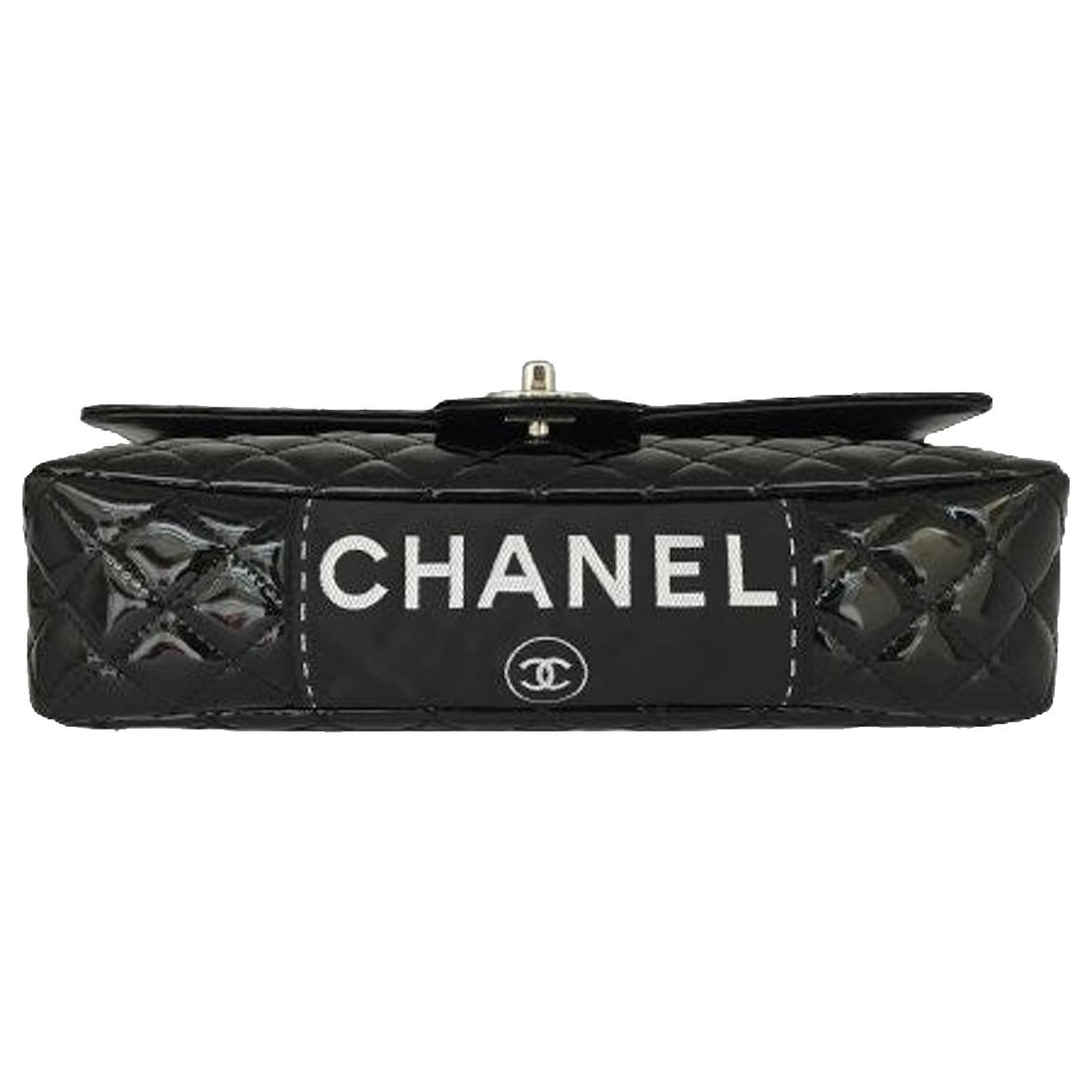 Chanel Medium Secret Label Patent Leather Flap Bag (SHG-34789) – LuxeDH