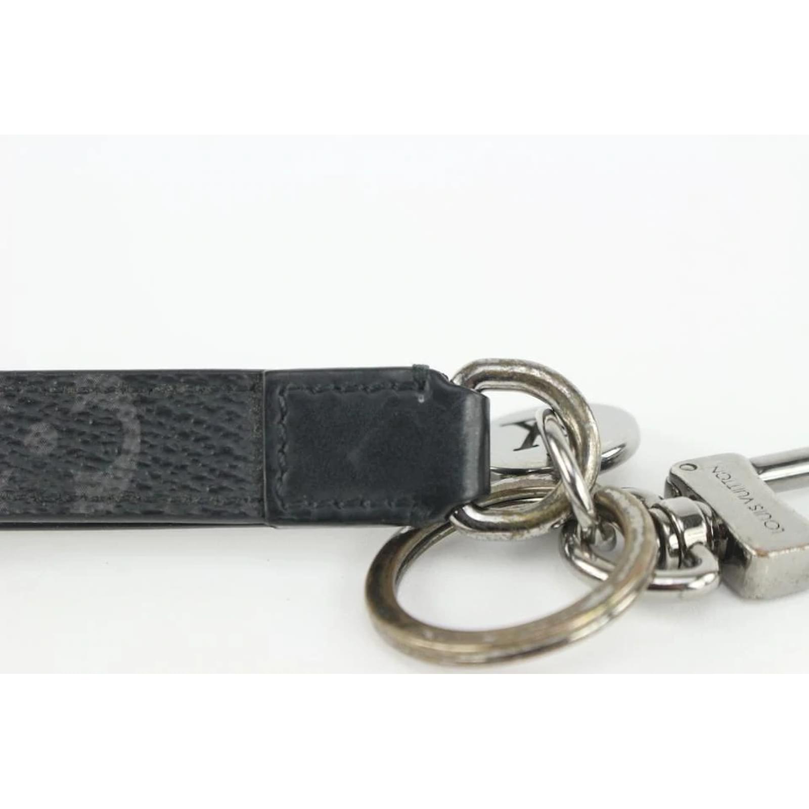 Louis Vuitton Black Monogram Eclipse LV Keychain Poignet Strap Bag Charm  Leather ref.429316 - Joli Closet