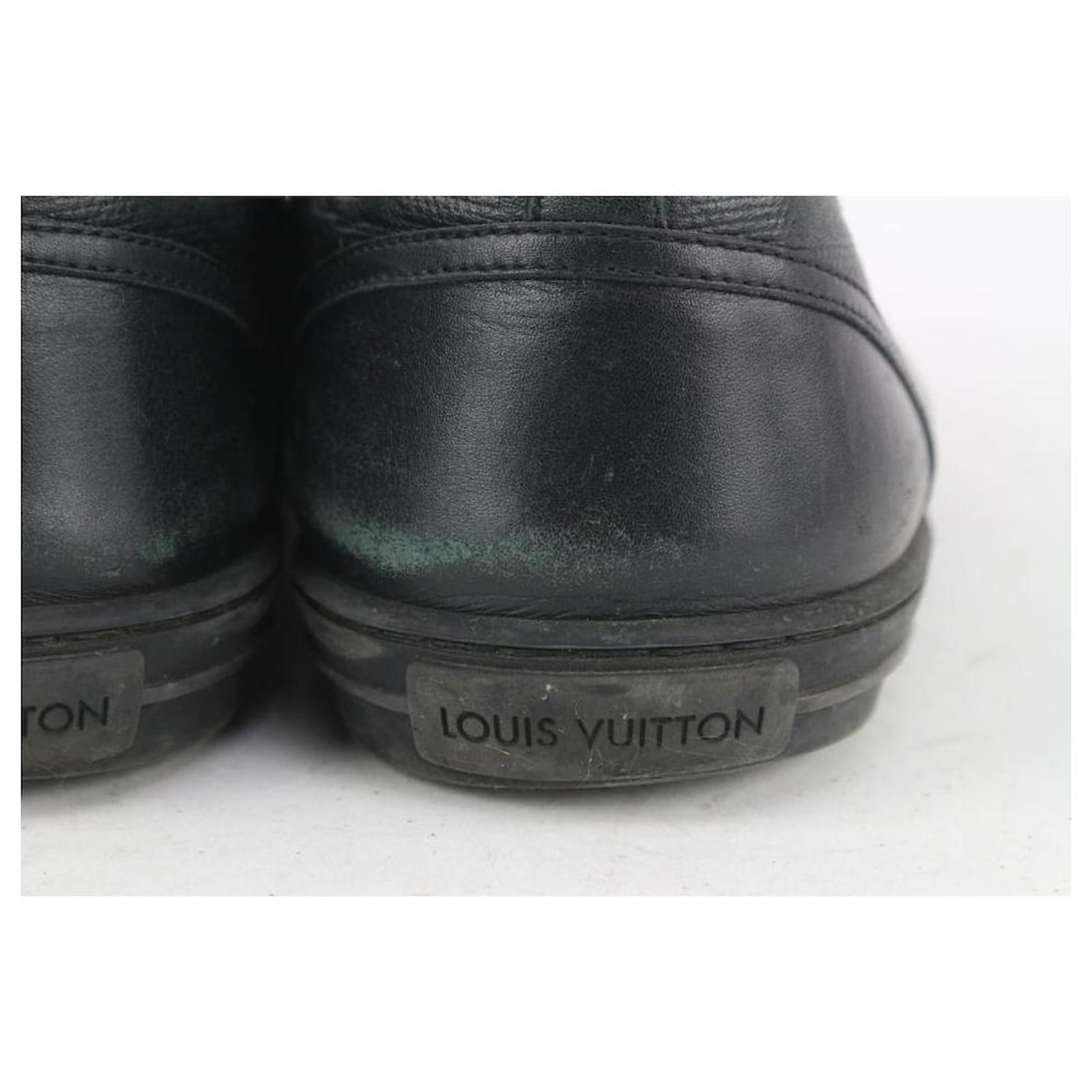 Louis Vuitton Damier Infini Sneaker Boot Black Leather Men's US 10 9LVA71  ref.291639 - Joli Closet
