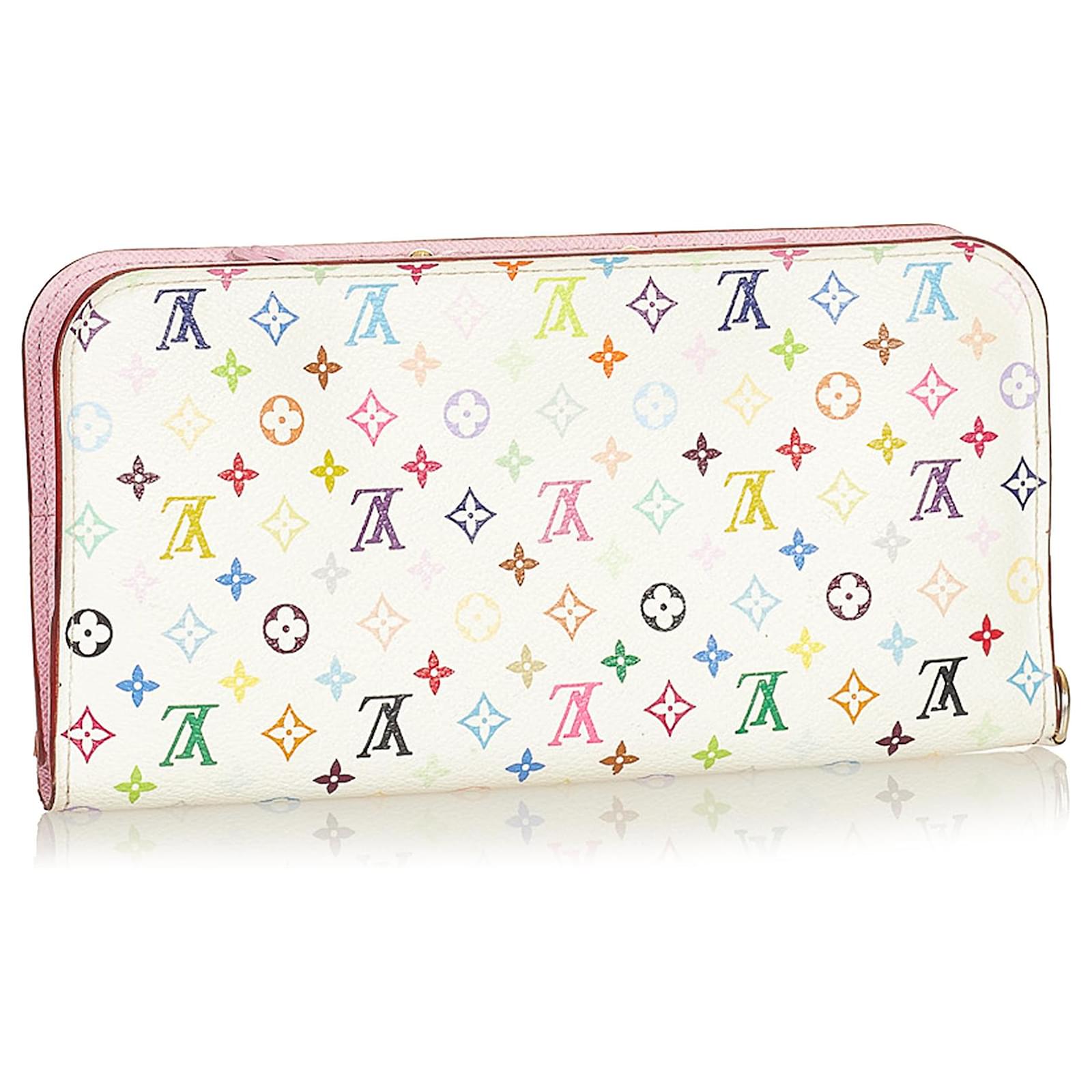 Louis Vuitton White Monogram Multicolore Portefeuille Ansoritto