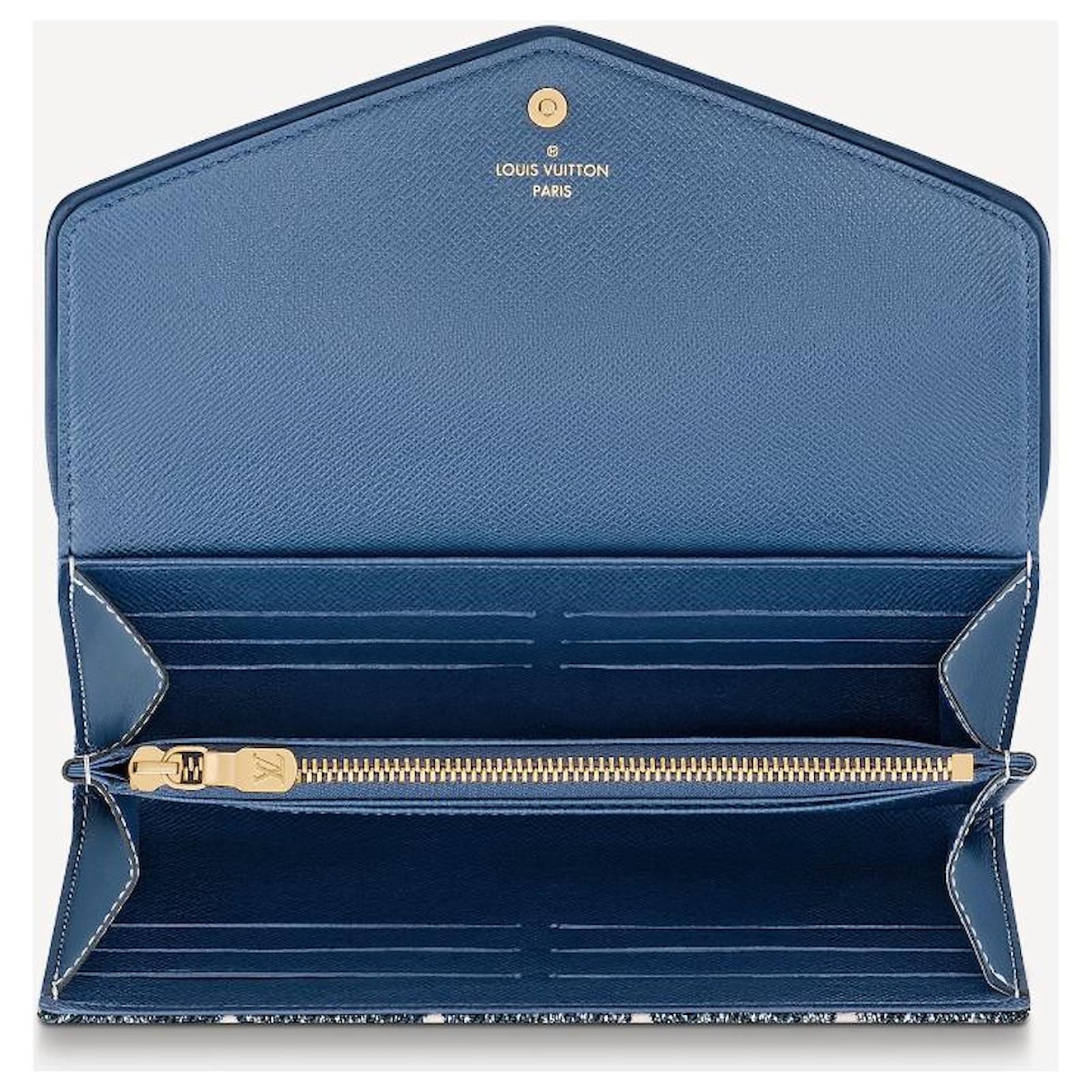 Louis Vuitton Sarah Wallet NM Monogram Jacquard Denim Blue