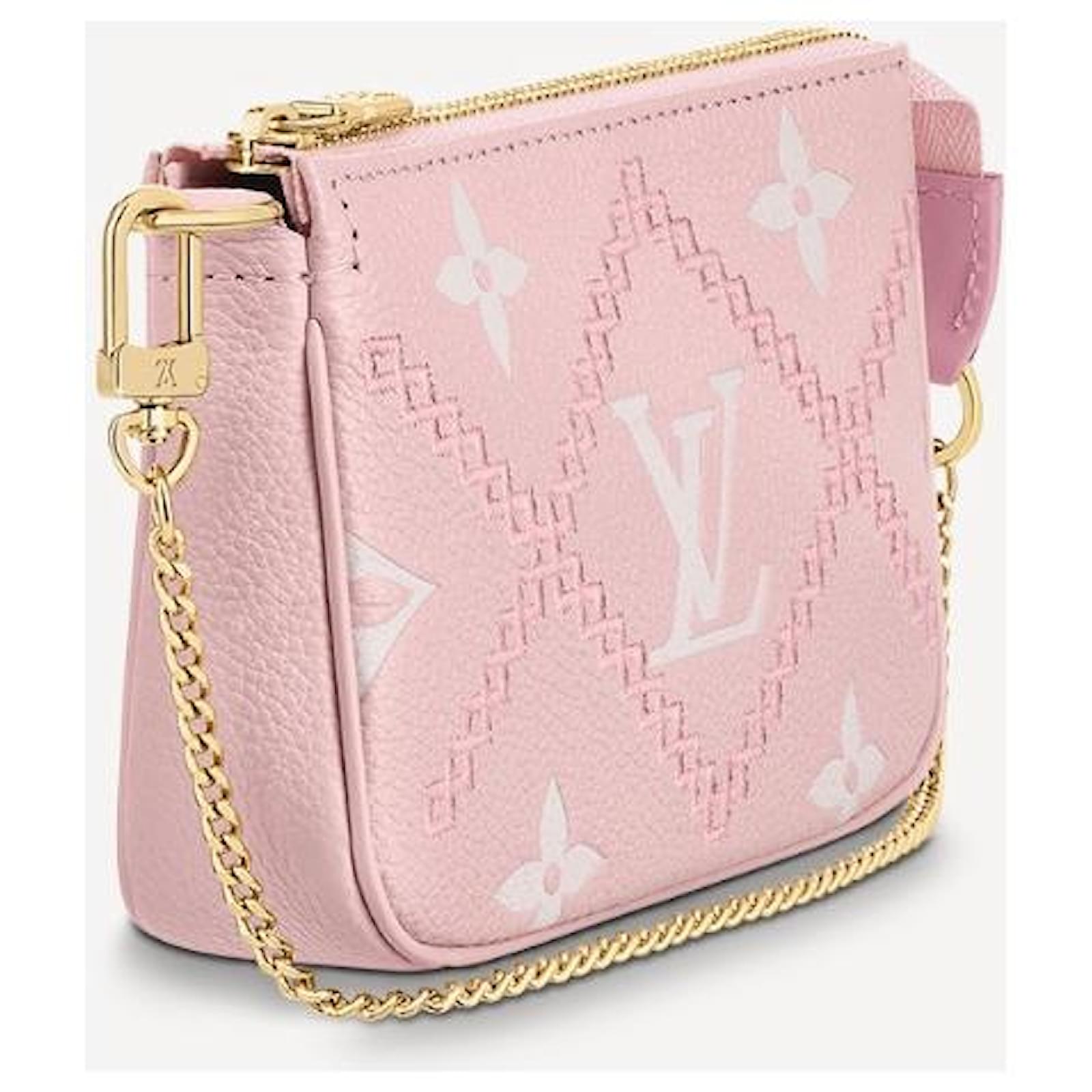 Louis Vuitton LV Mini pochette new Pink Leather ref.429952 - Joli