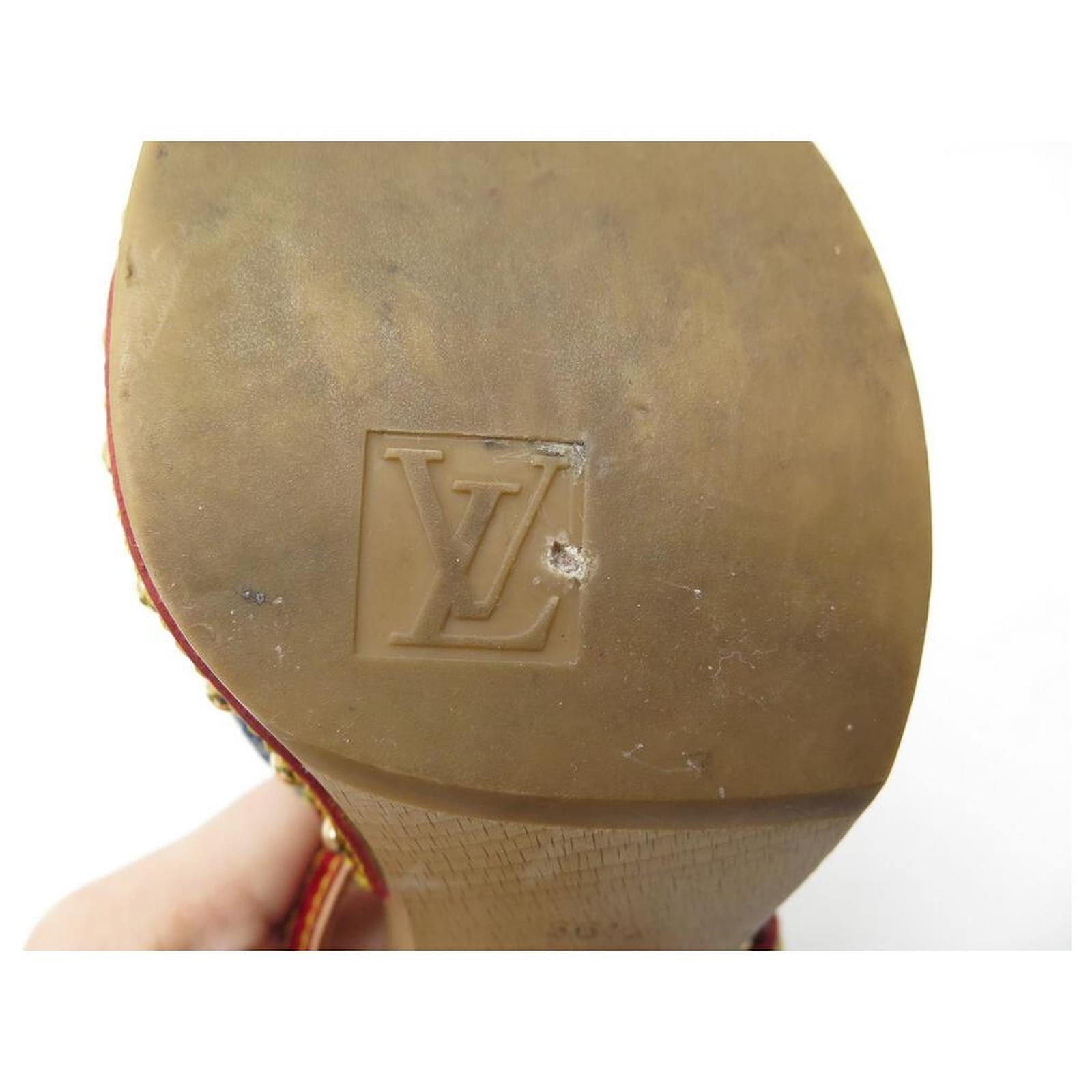 Louis Vuitton Vintage monogram denim mules  Louis vuitton shoes heels, Louis  vuitton shoes, Louis vuitton heels