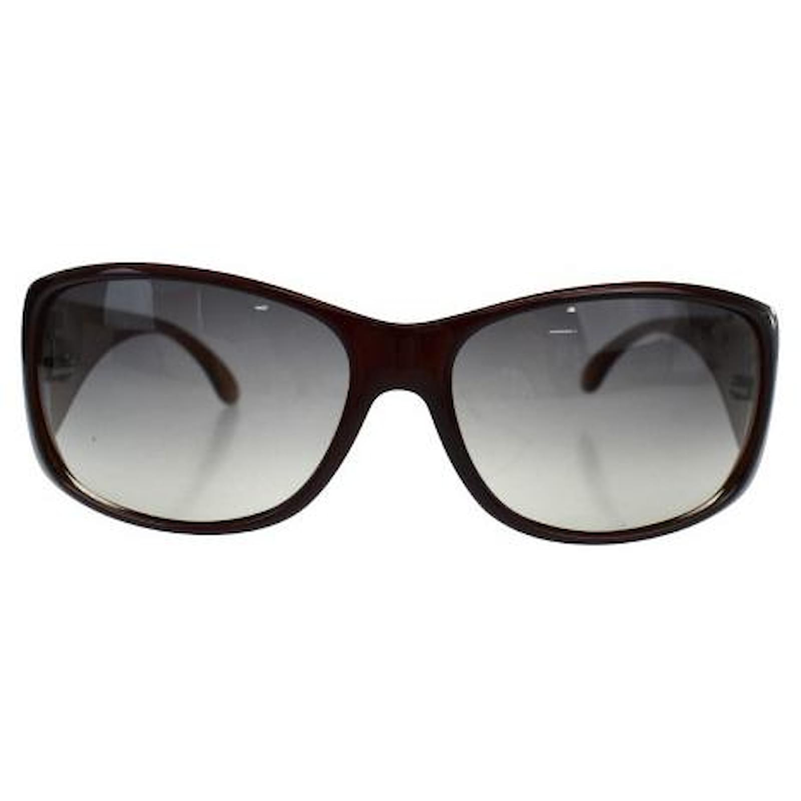 CHANEL サングラス　ココマーク　5087-H Used] Chanel CHANEL Sunglasses Coco Mark Brown Black Plastic Case