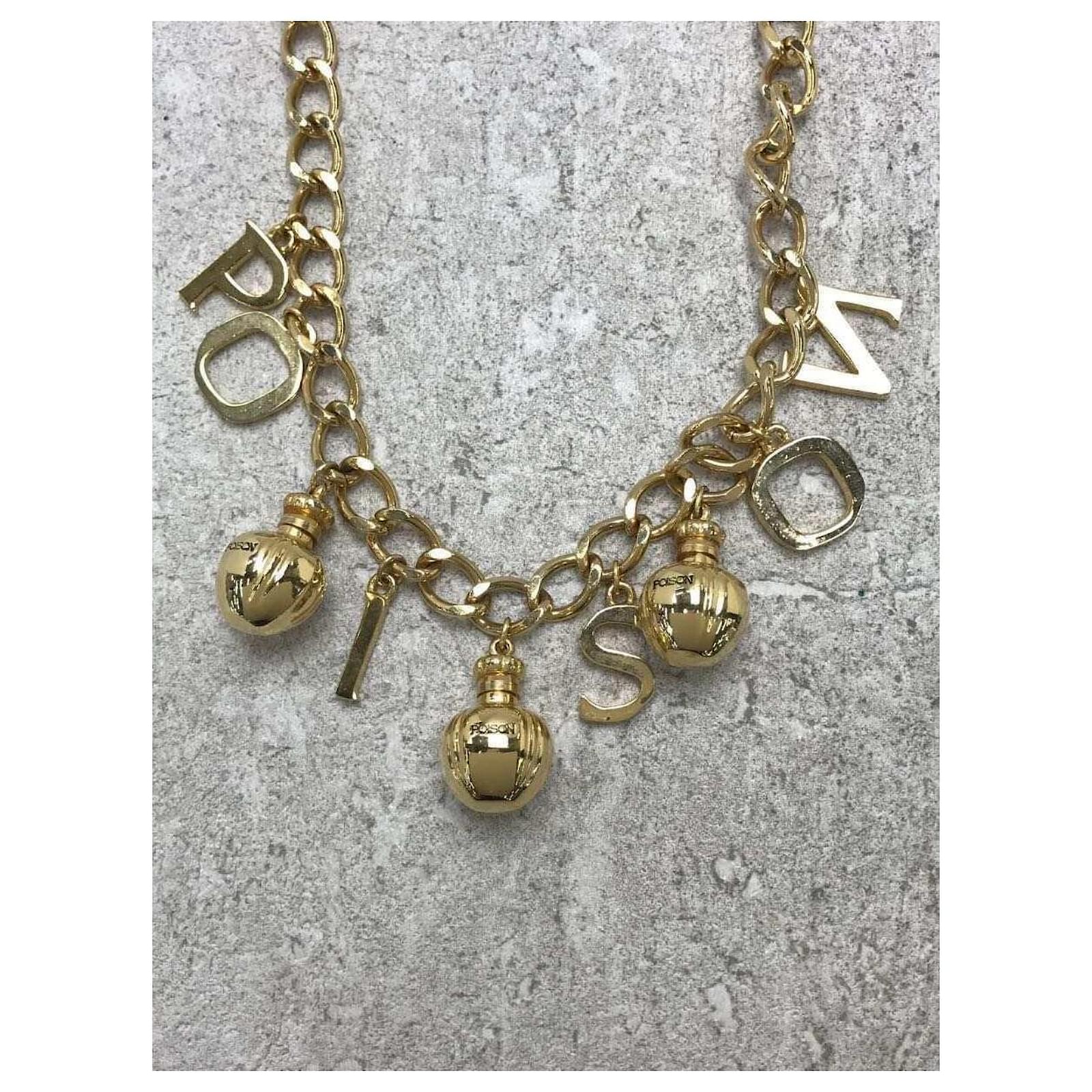 Christian Dior POISON / Perfume Motif Chain Necklace