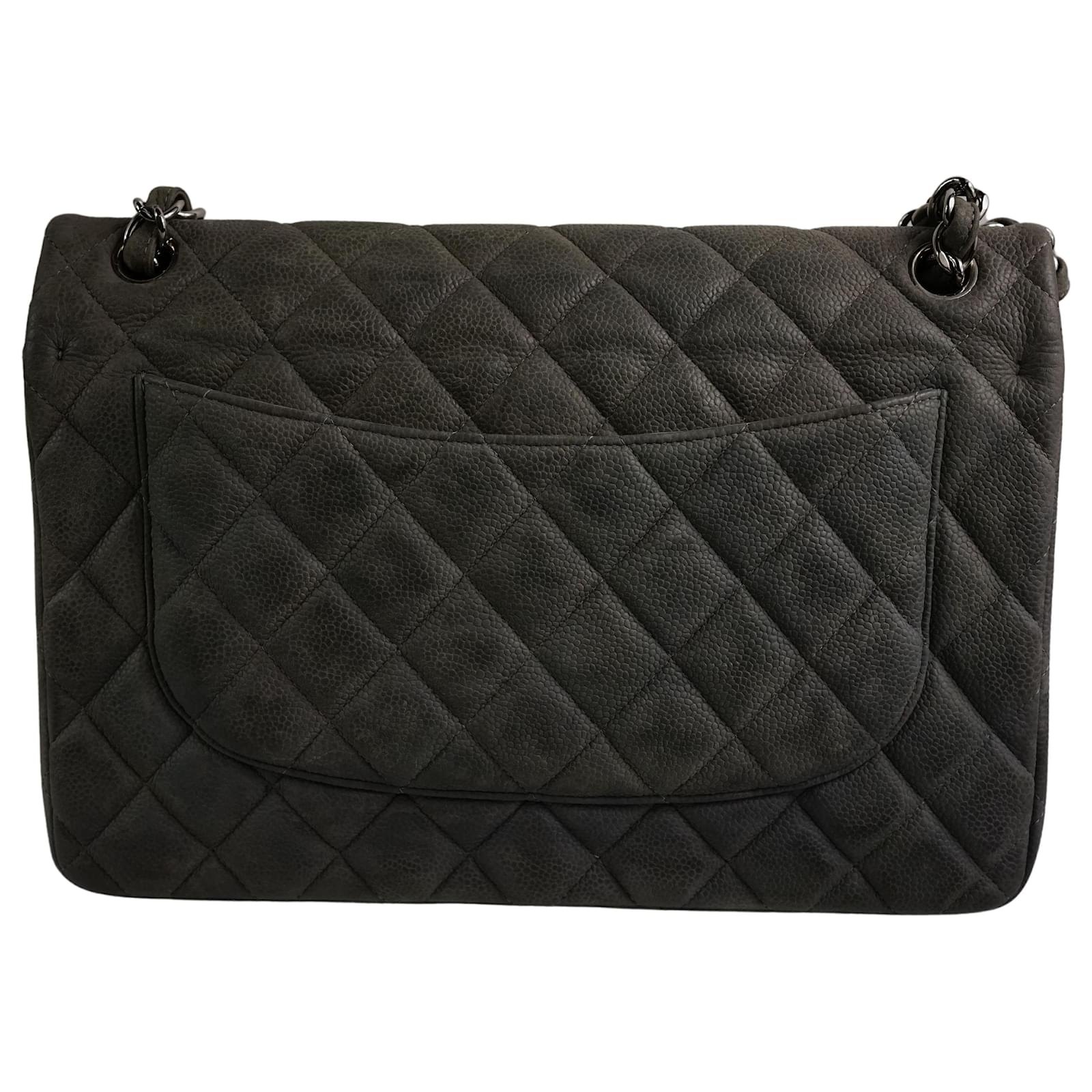 Chanel Jumbo Grey Leather ref.430582 Joli Closet