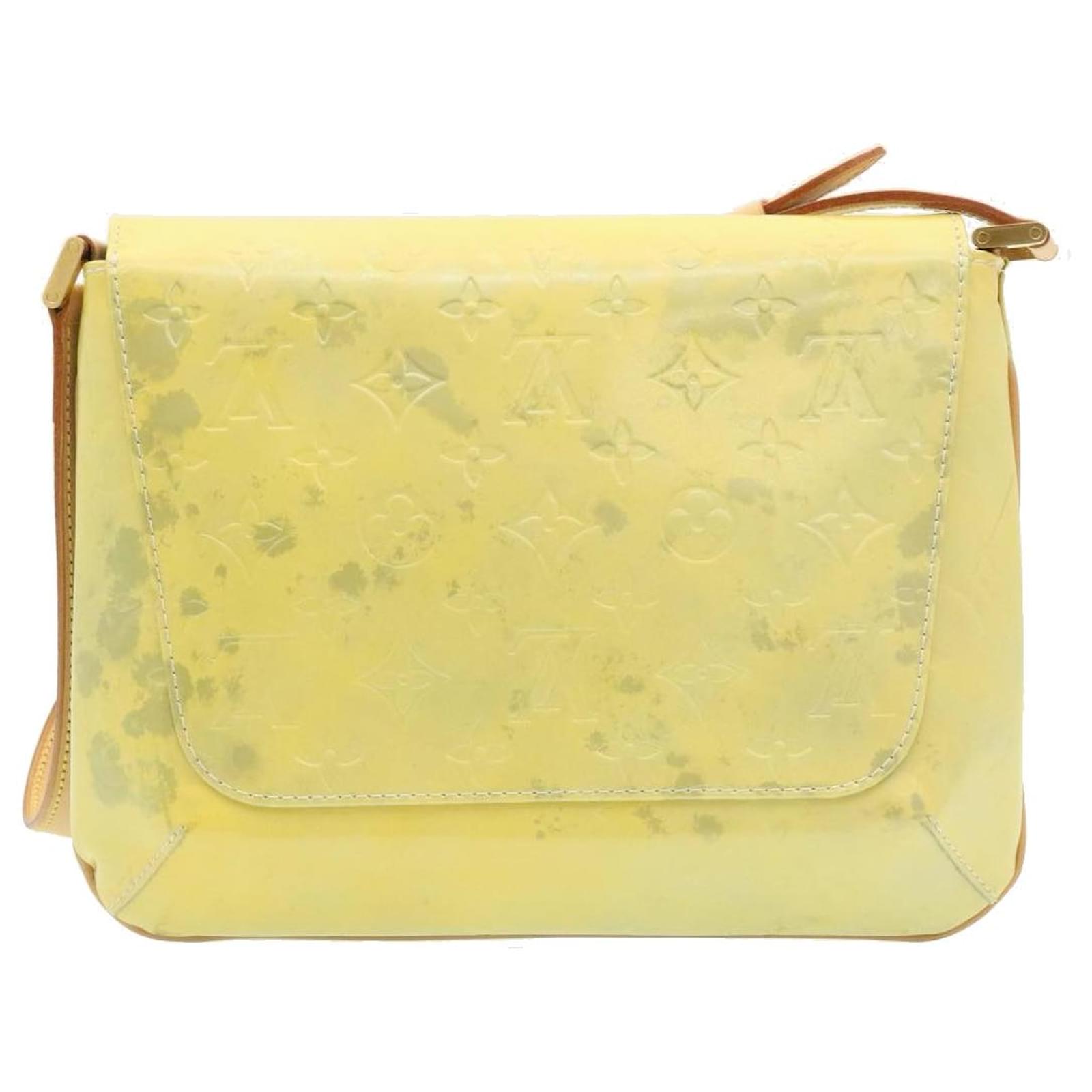 Louis Vuitton Thompson Street M91008 Vernis Leather Shoulder Bag Yellow  Beige