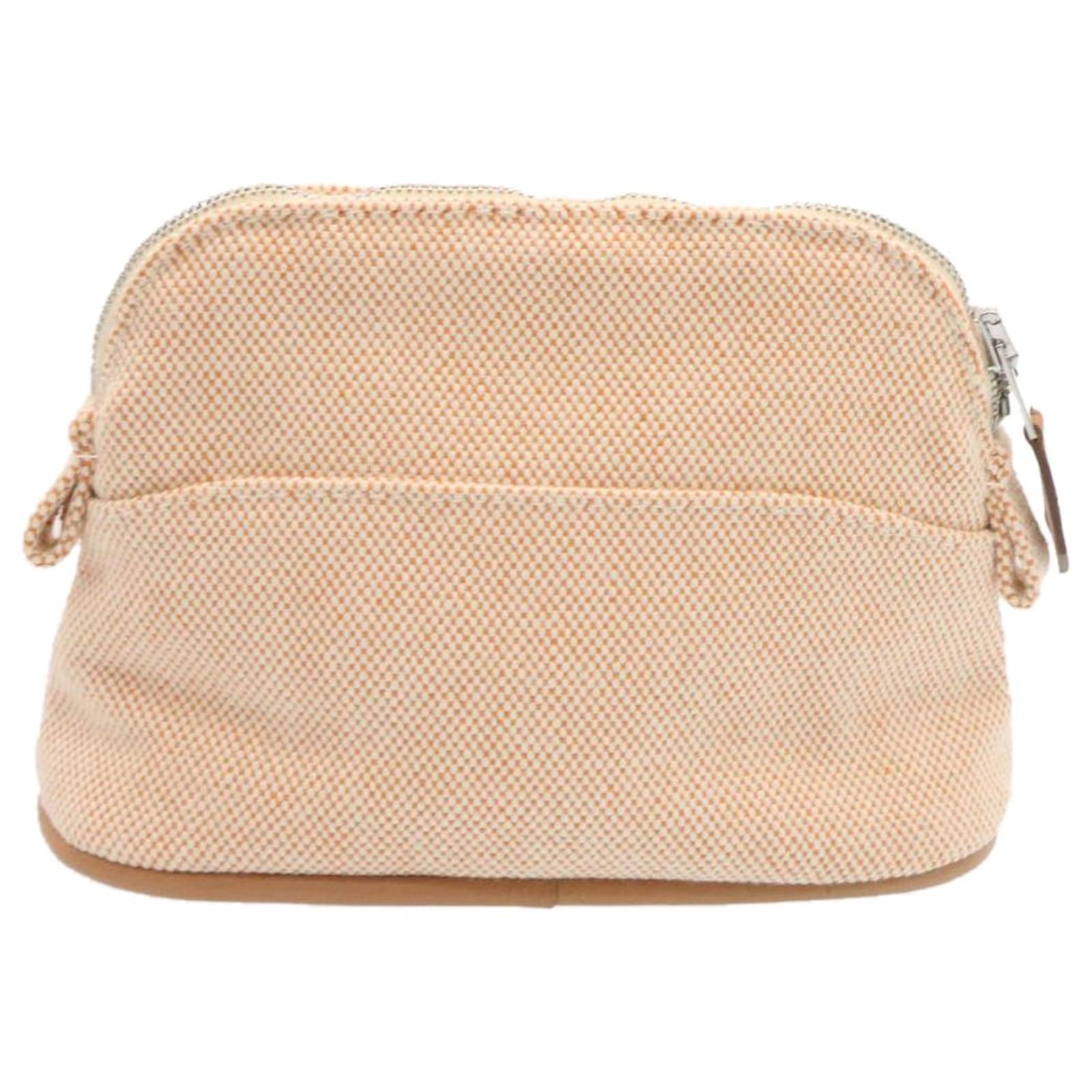 Hermès Toile Beige Bolide Cosmetic Pouch Make up case 100her428