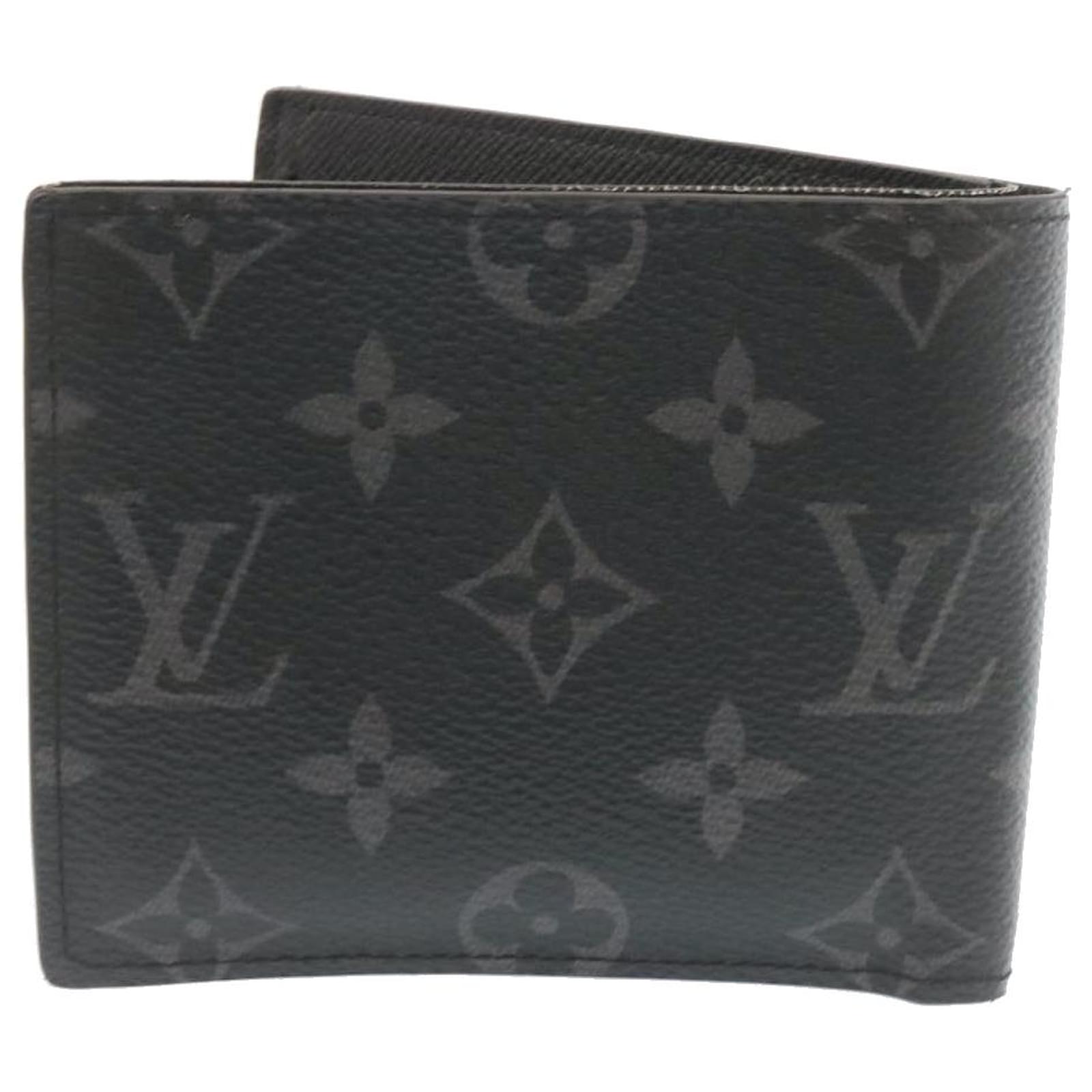 Louis Vuitton Monogram Eclipse Bifold Wallet Marco M62545 Men's