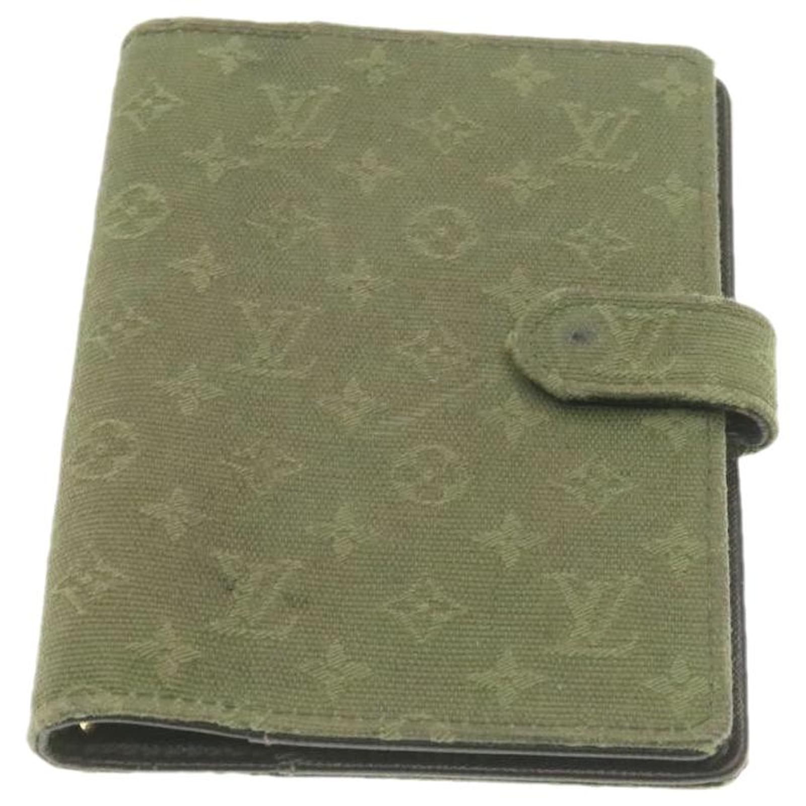 LOUIS VUITTON Monogram Mini Agenda PM 2set Day Planner Cover Green Pink LV  19037 Cloth ref.431437 - Joli Closet