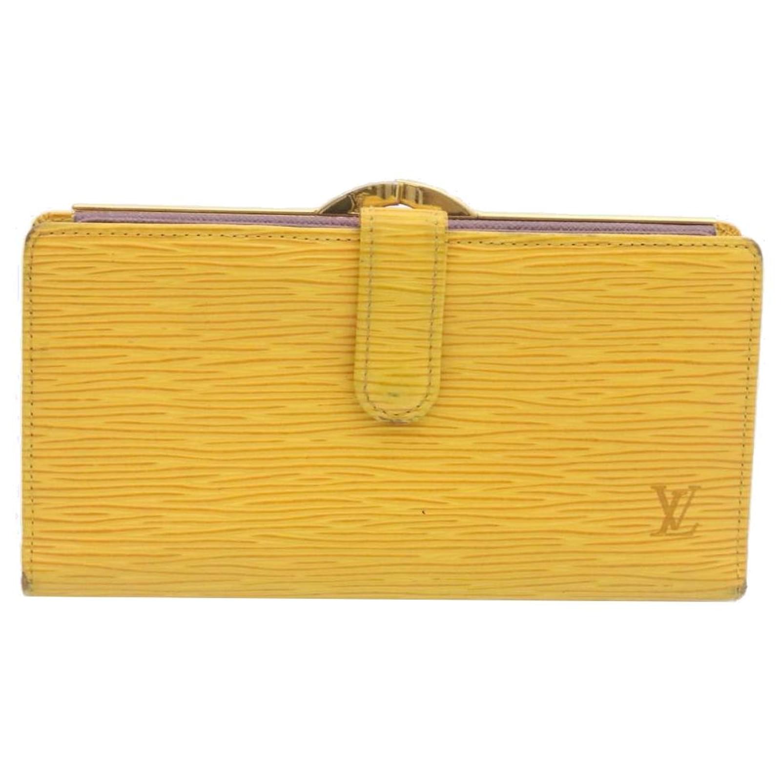 LOUIS VUITTON Epi Continental Viennois Long Wallet Yellow M63259 LV Auth  ms189 Leather ref.431559 - Joli Closet